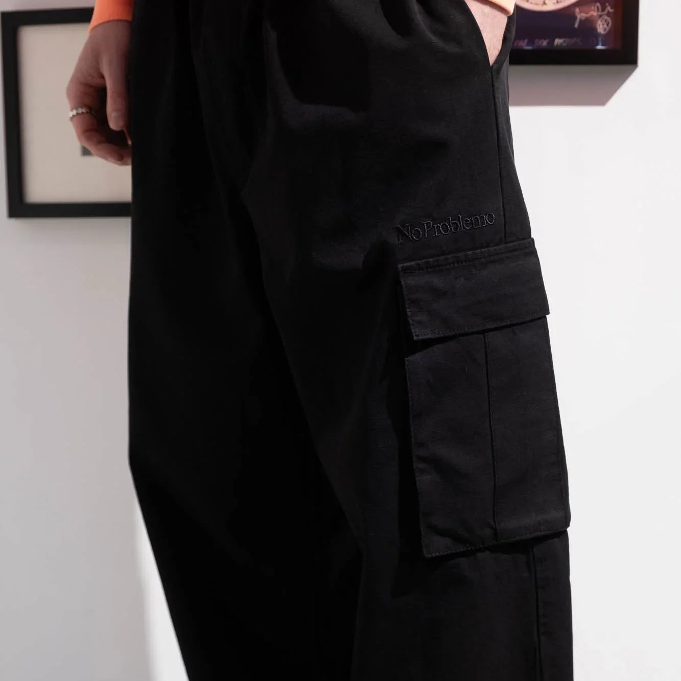 No Problemo Mini Problemo Ripstop Cargo Pant - Black - Never Never