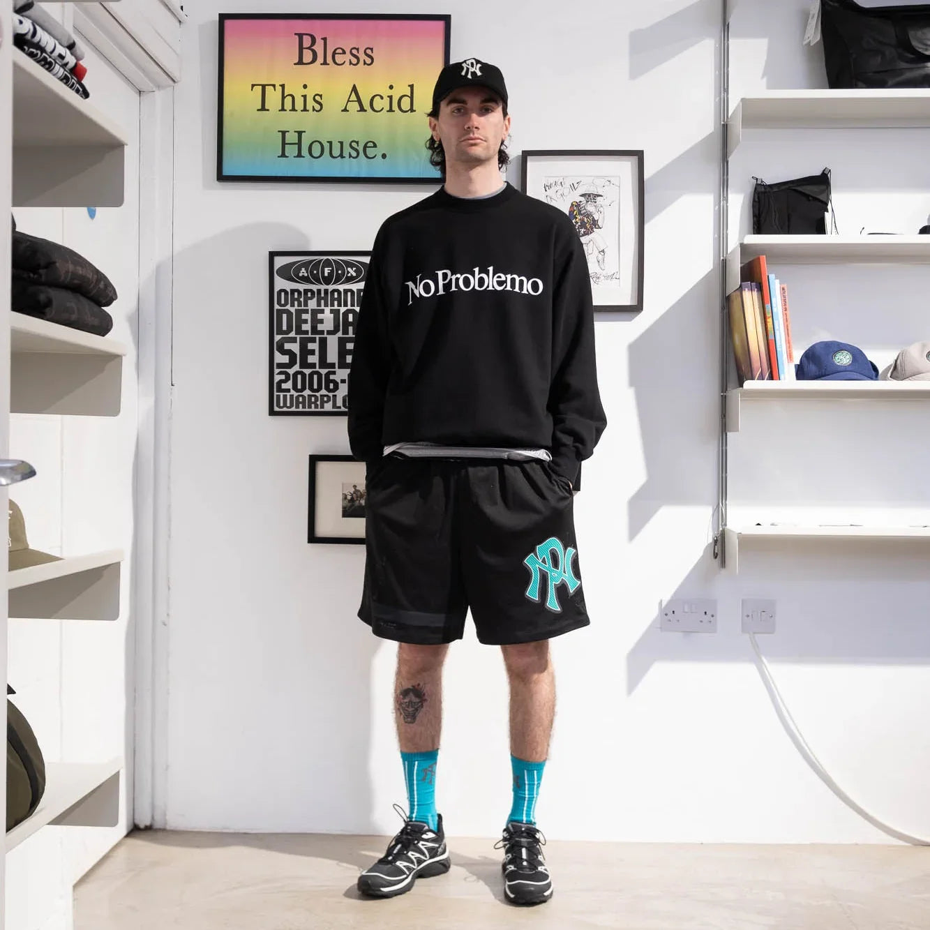 No Problemo NYP Sport Mesh Board Shorts - Black