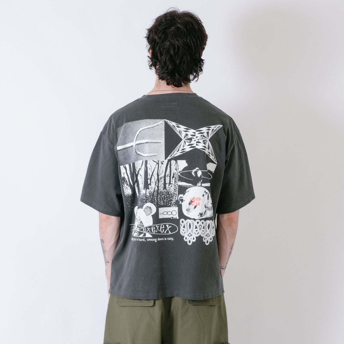 ECSTATIC Research Come Down T-Shirt - Charcoal