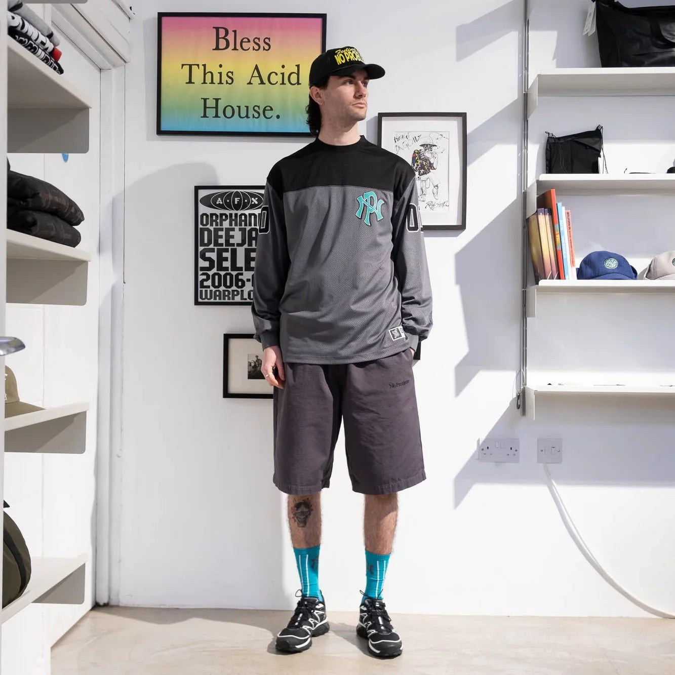 No Problemo NYP Sports Poly LS Jersey - Charcoal