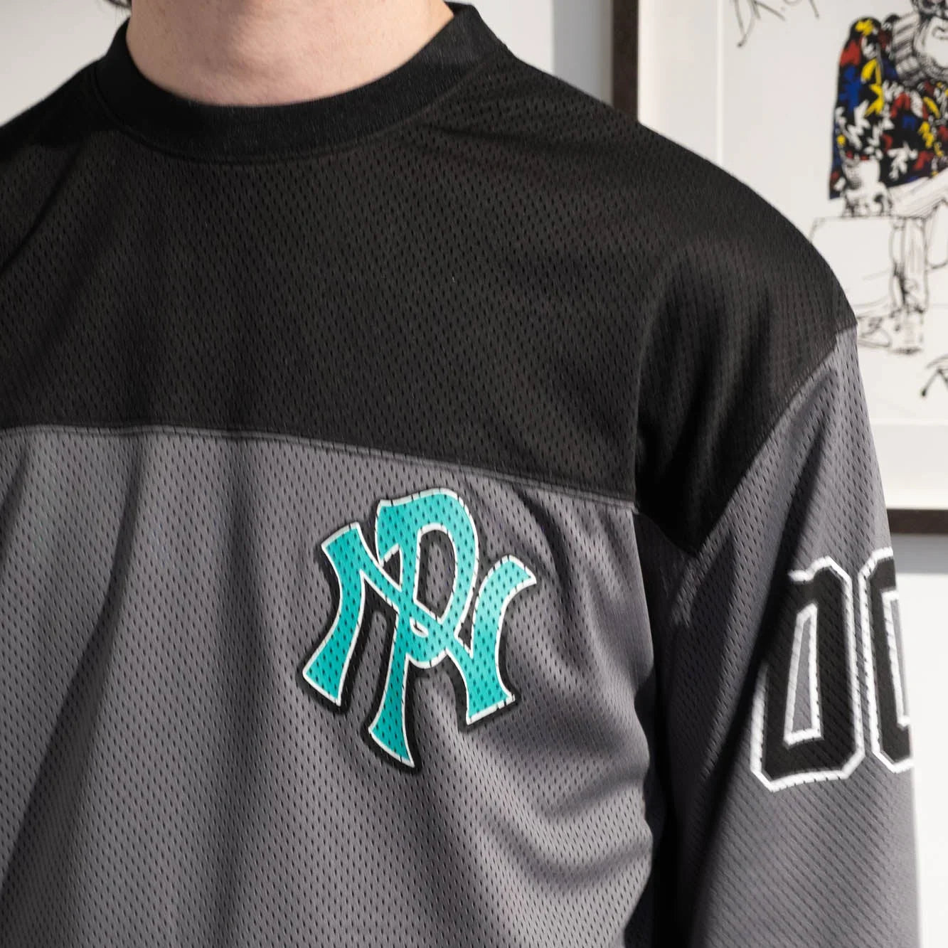 No Problemo NYP Sports Poly LS Jersey - Charcoal