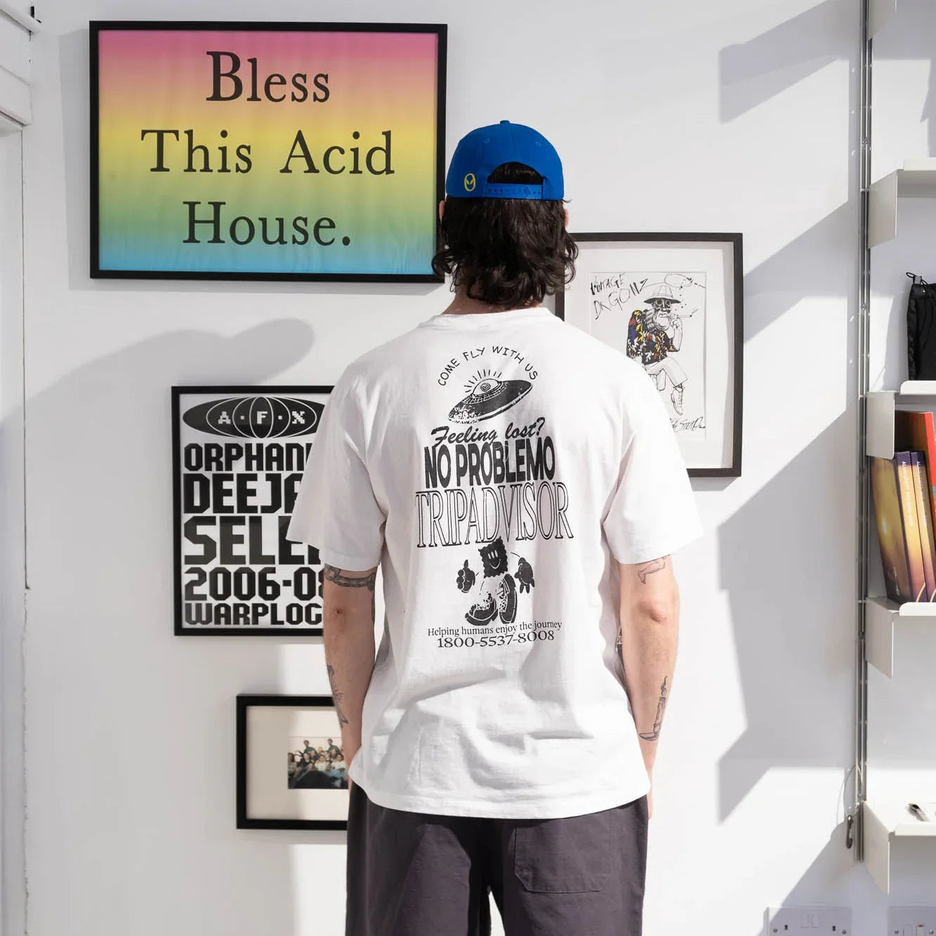 No Problemo Trip Advisor SS Tee - White - Never Never
