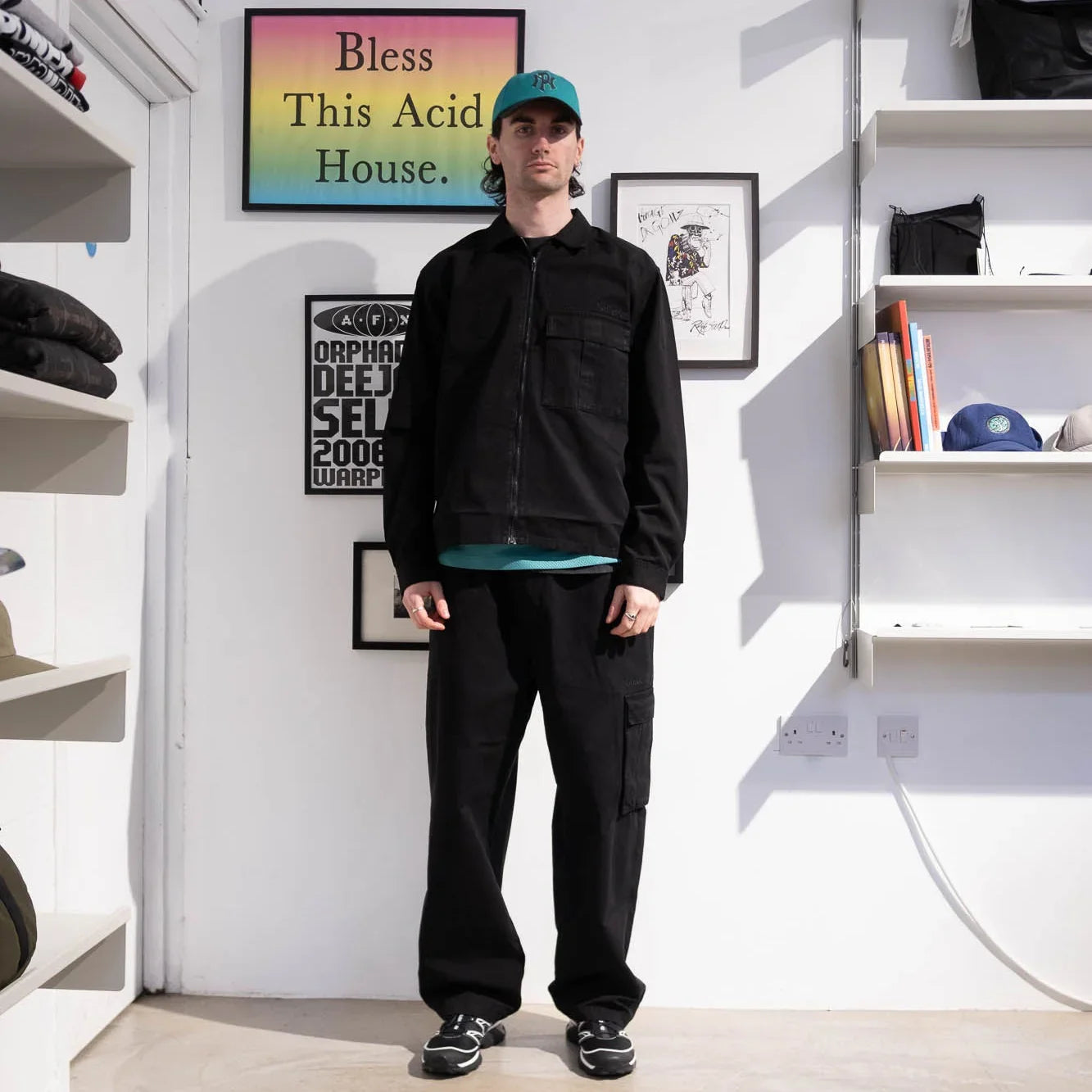 No Problemo Mini Problemo Ripstop Cargo Shirt - Black - Never Never