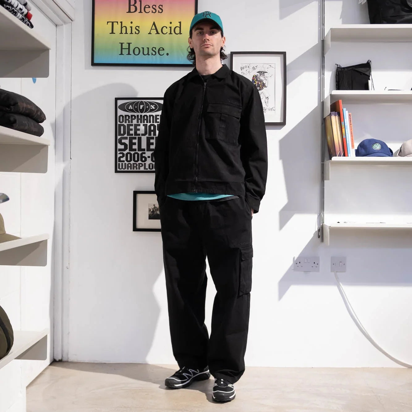 No Problemo Mini Problemo Ripstop Cargo Shirt - Black - Never Never