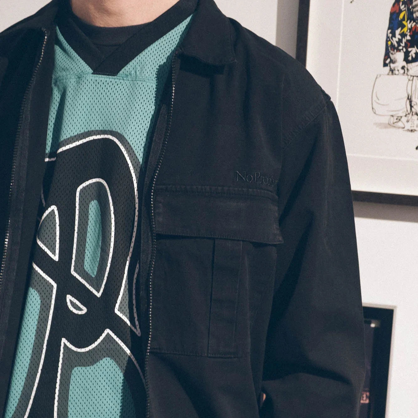 No Problemo Mini Problemo Ripstop Cargo Shirt - Black - Never Never
