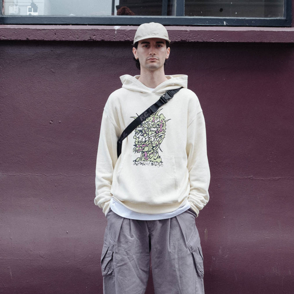 Brain Dead Scrambled Head Hoodie - Natural