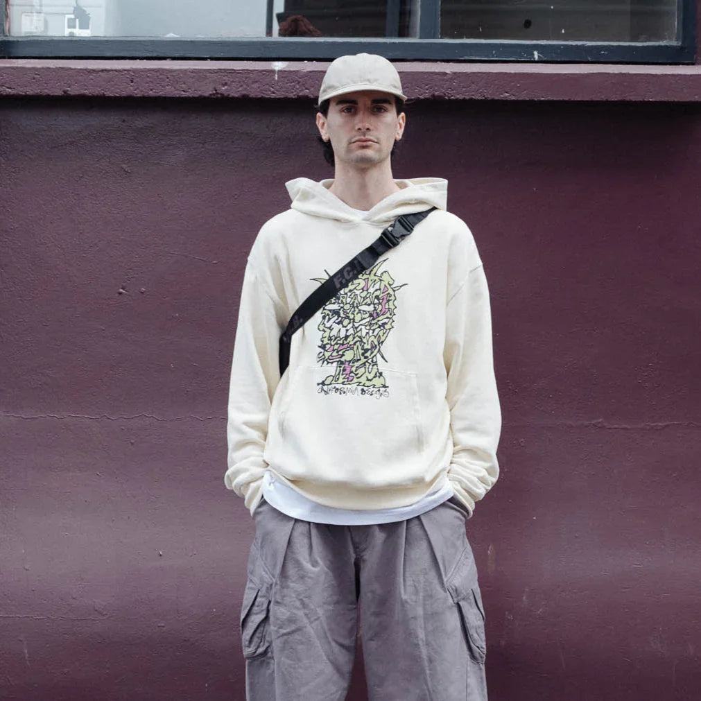 Brain Dead Scrambled Head Hoodie - Natural