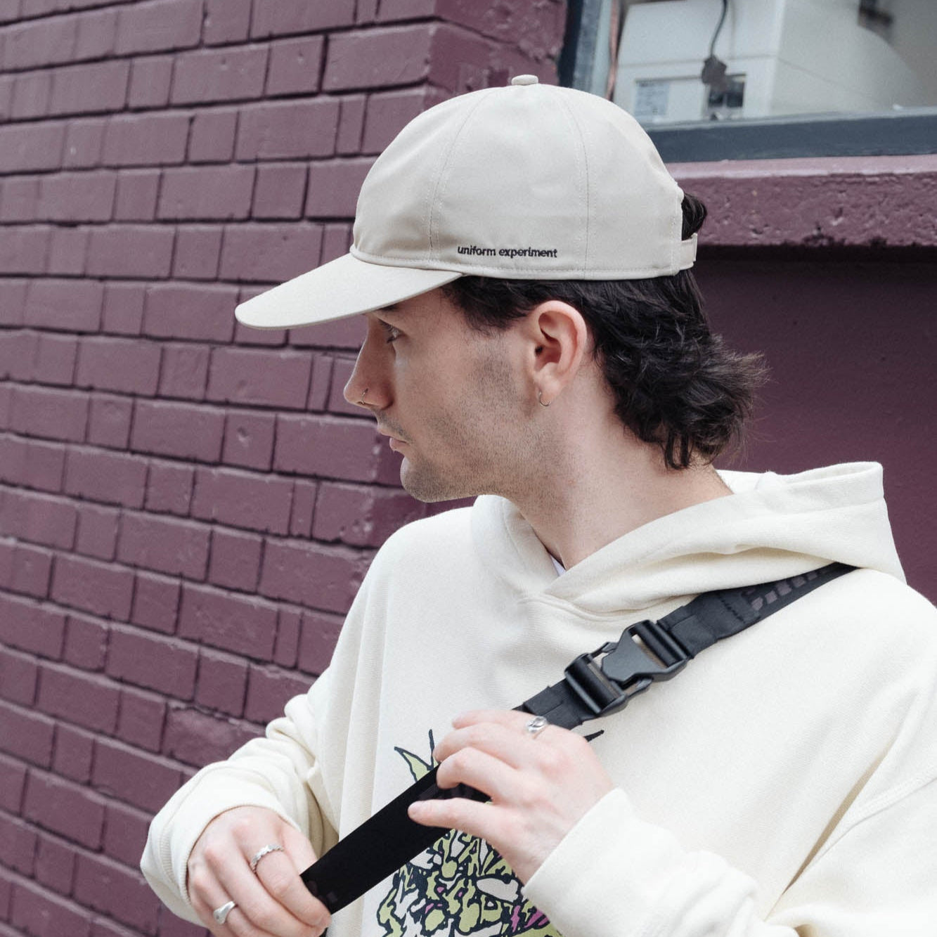 Uniform Experiment Long Visor Cap - Beige