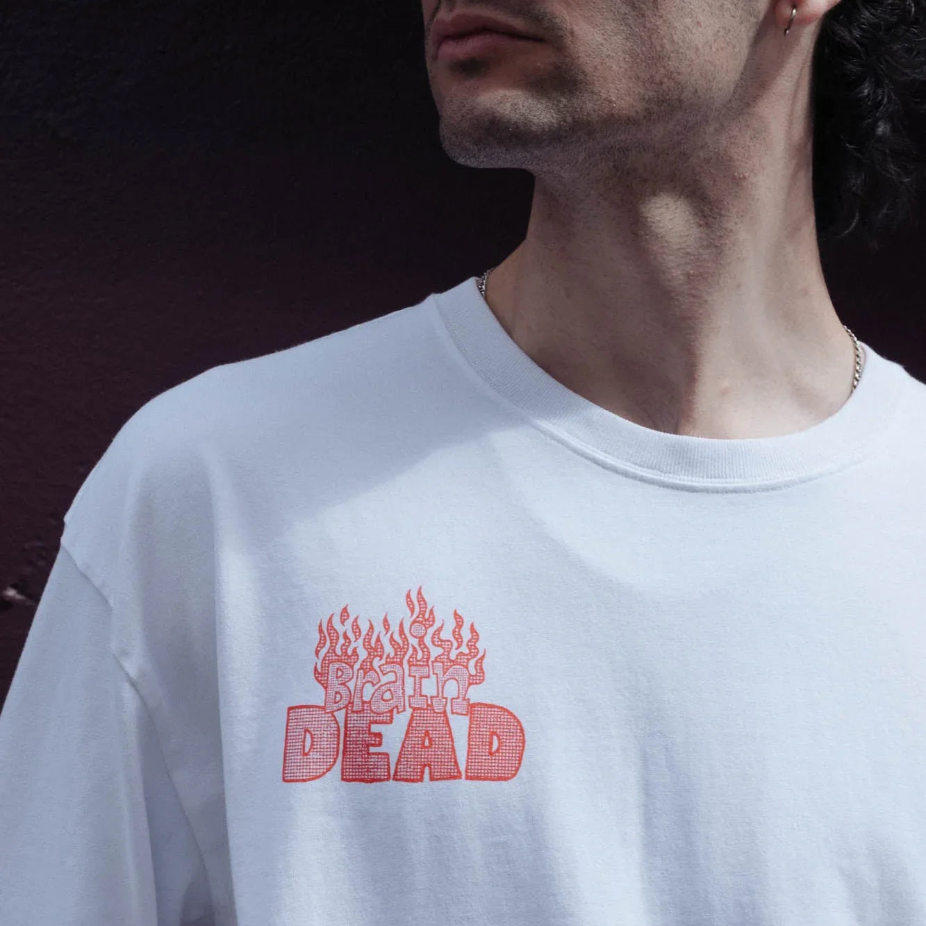 Brain Dead Judgement LS T-Shirt - White