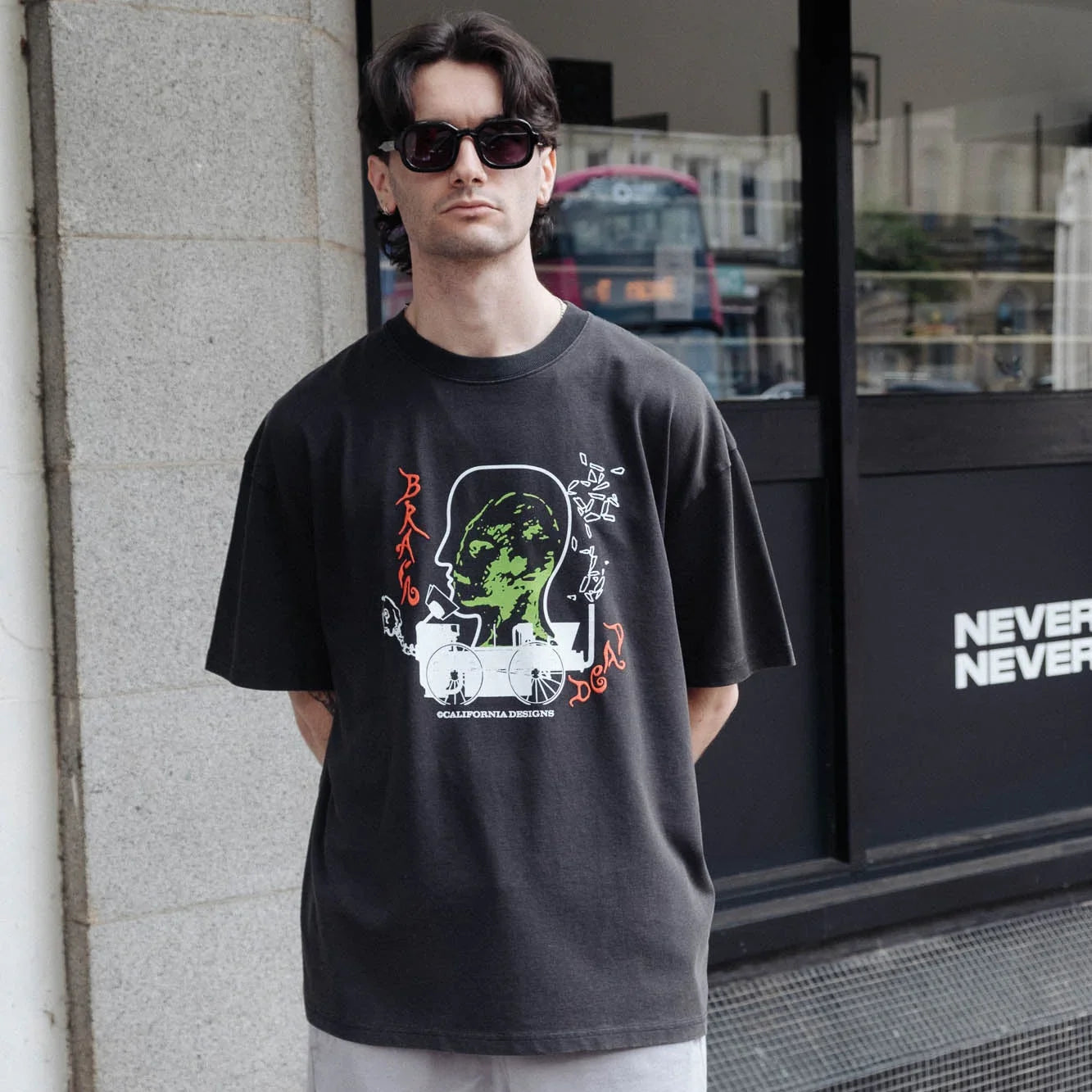 Brain Dead Alien Tractor T-Shirt - Black