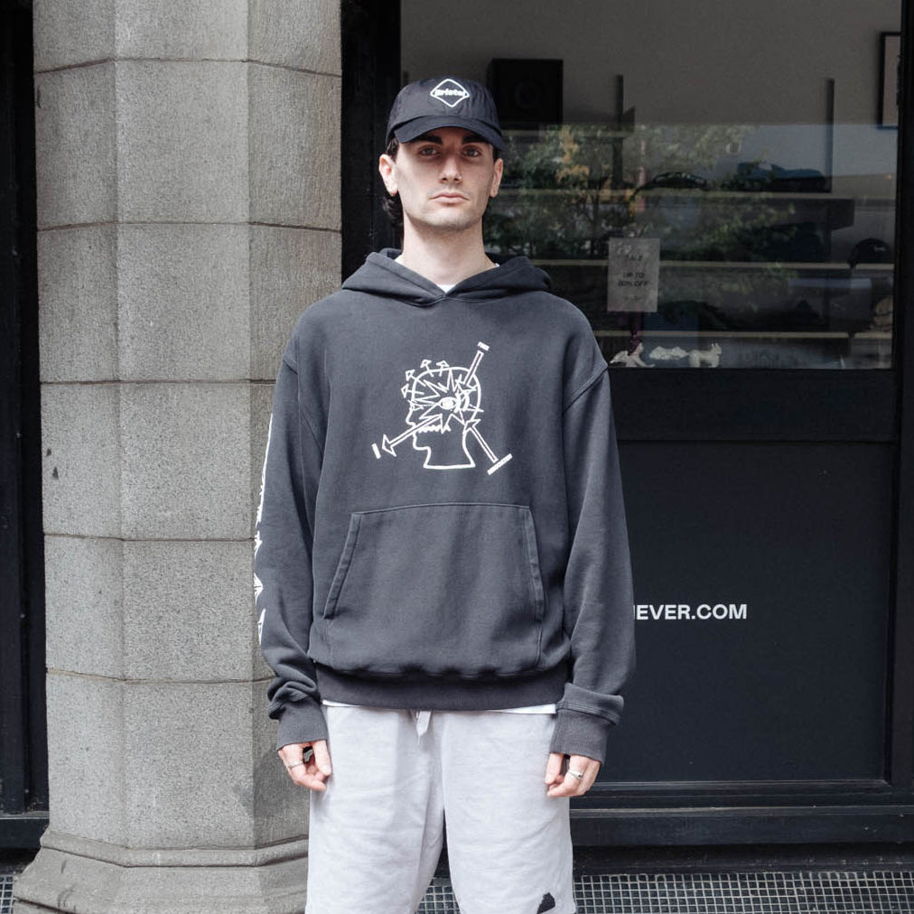 Brain Dead Neuro Free Association Hoodie - Washed Black