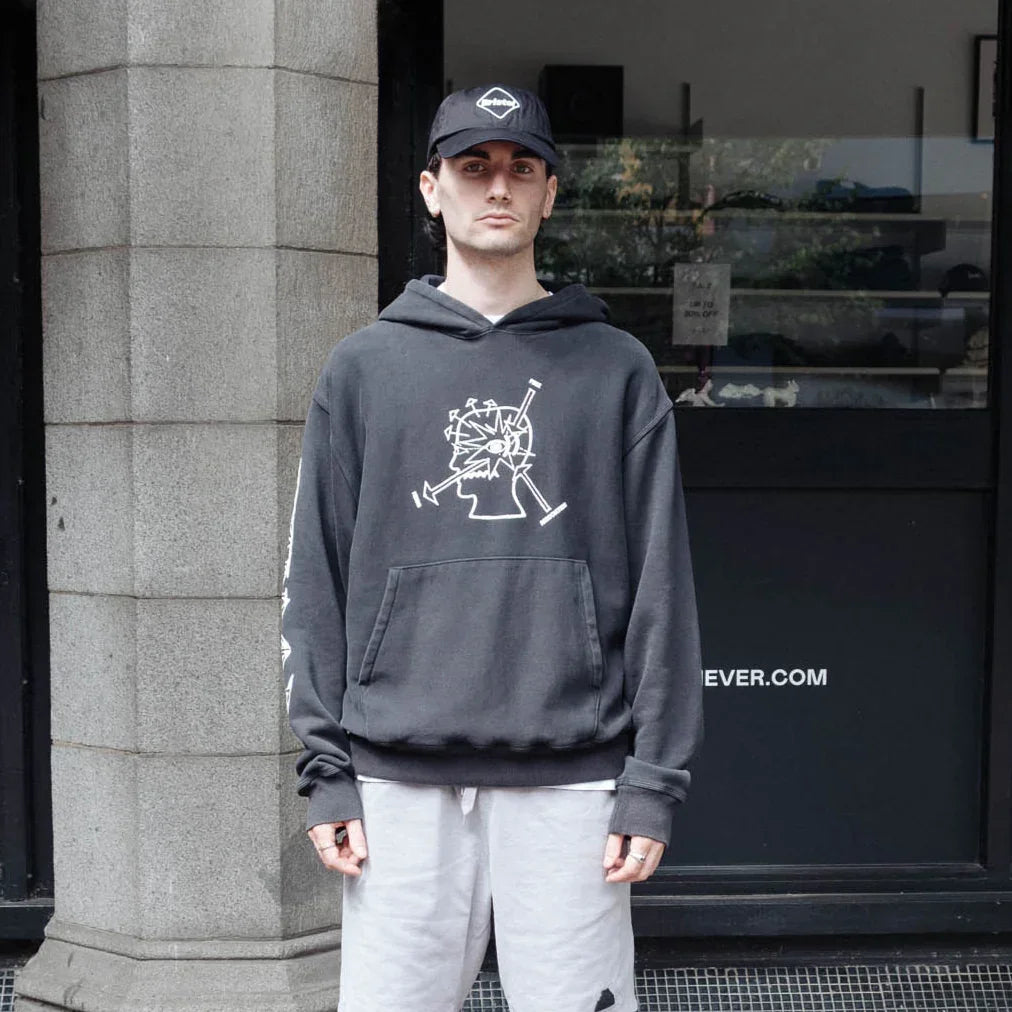 Brain Dead Neuro Free Association Hoodie - Washed Black