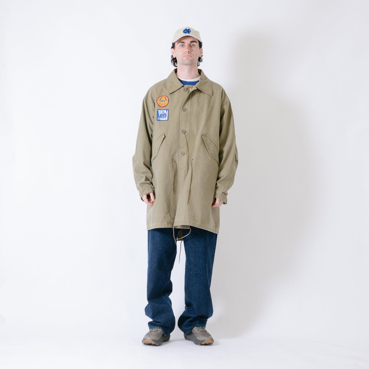 ECSTATIC Research Fishtail Trench Coat - Olive