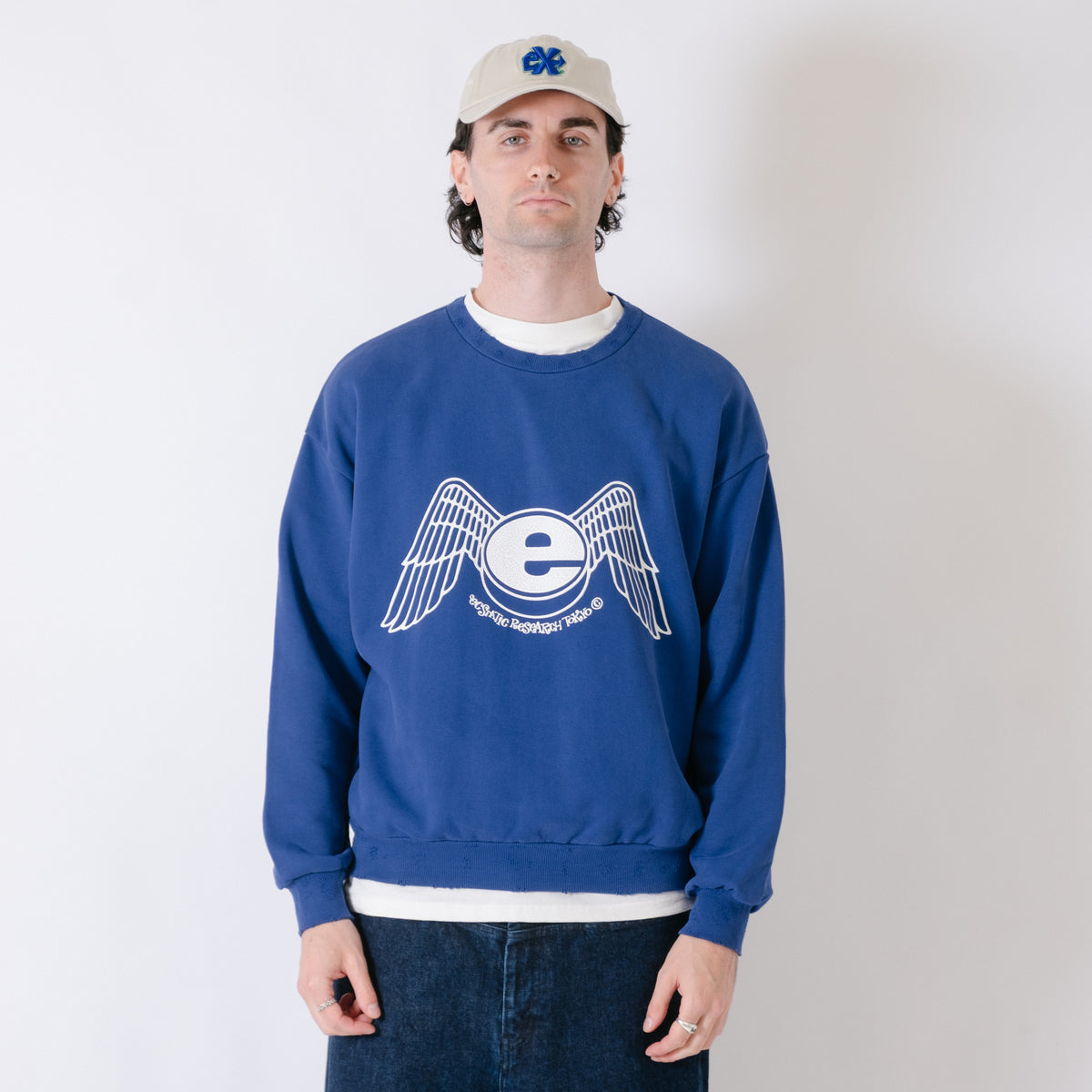 ECSTATIC Research Every Closet Door Crew Sweater - Royal Blue