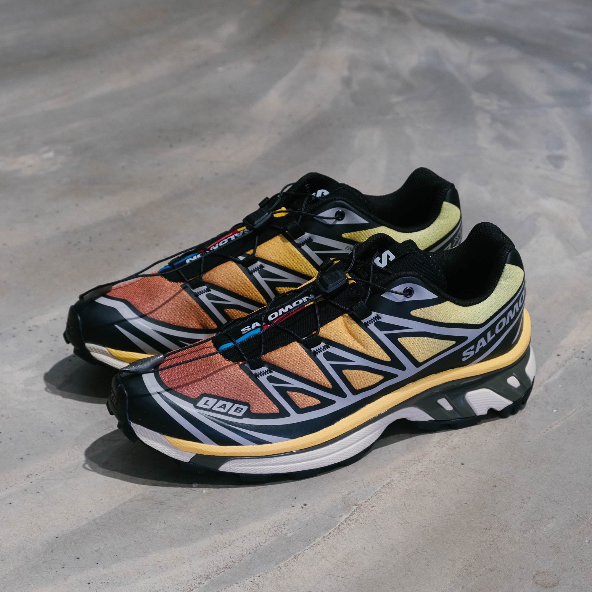 Salomon XT-6 Shoes - Black/Grape Leaf/Beach Ball