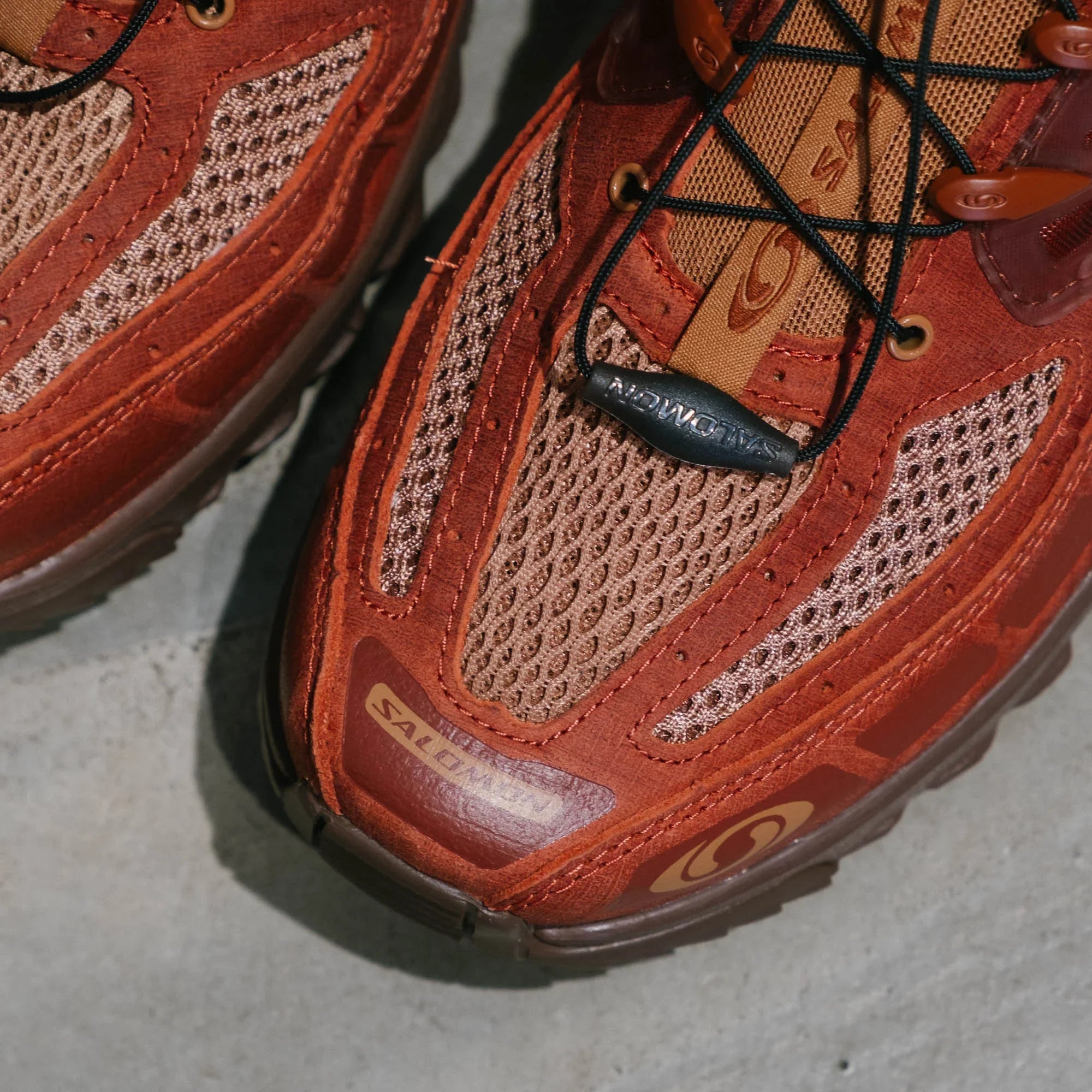 Salomon ACS Pro Red Ashes Shoes - Pecan Brown/Chili/Mustang - Never Never