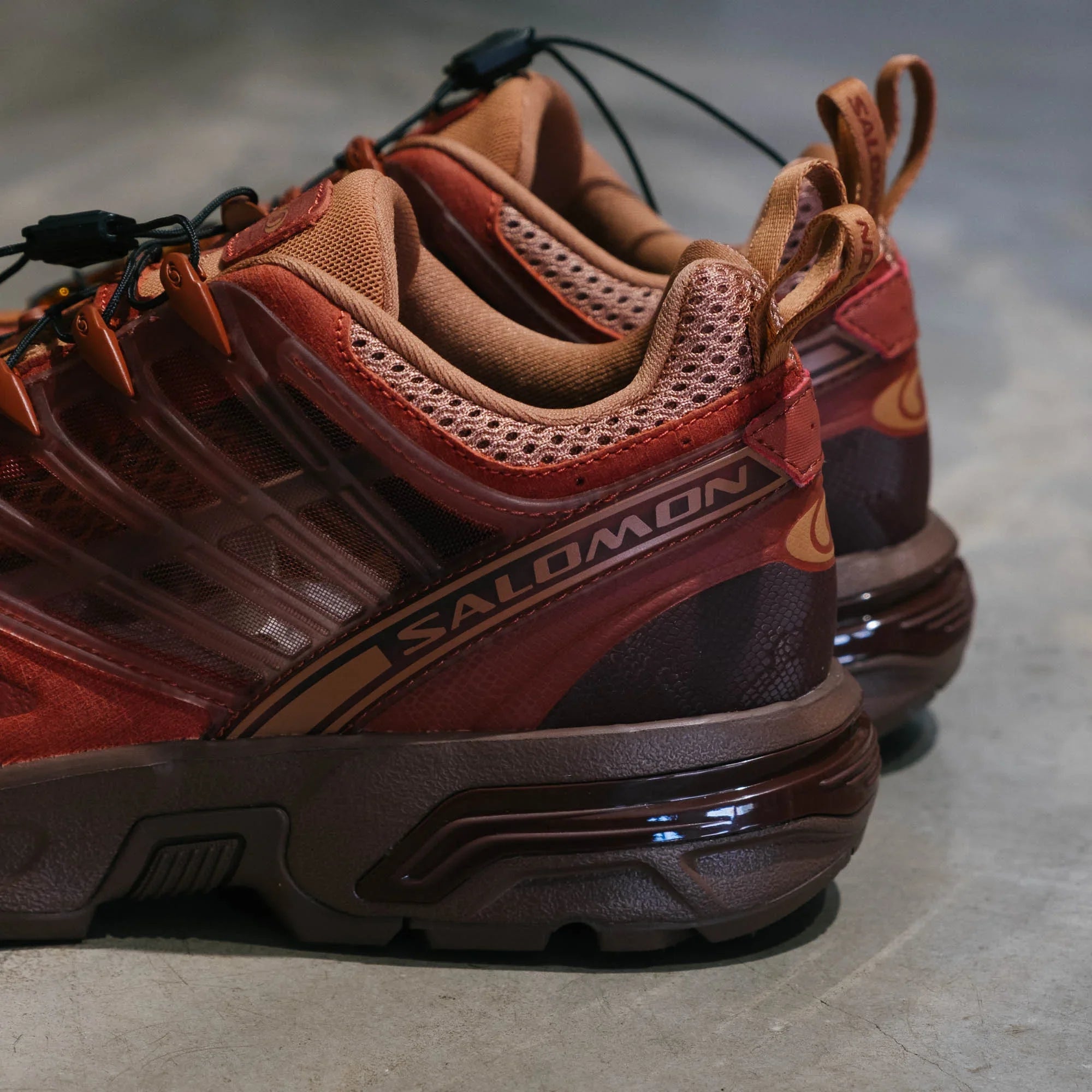 Salomon ACS Pro Red Ashes Shoes - Pecan Brown/Chili/Mustang - Never Never