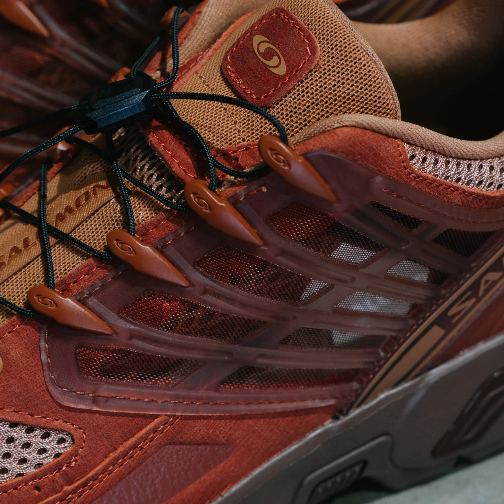 Salomon ACS Pro Red Ashes Shoes - Pecan Brown/Chili/Mustang - Never Never
