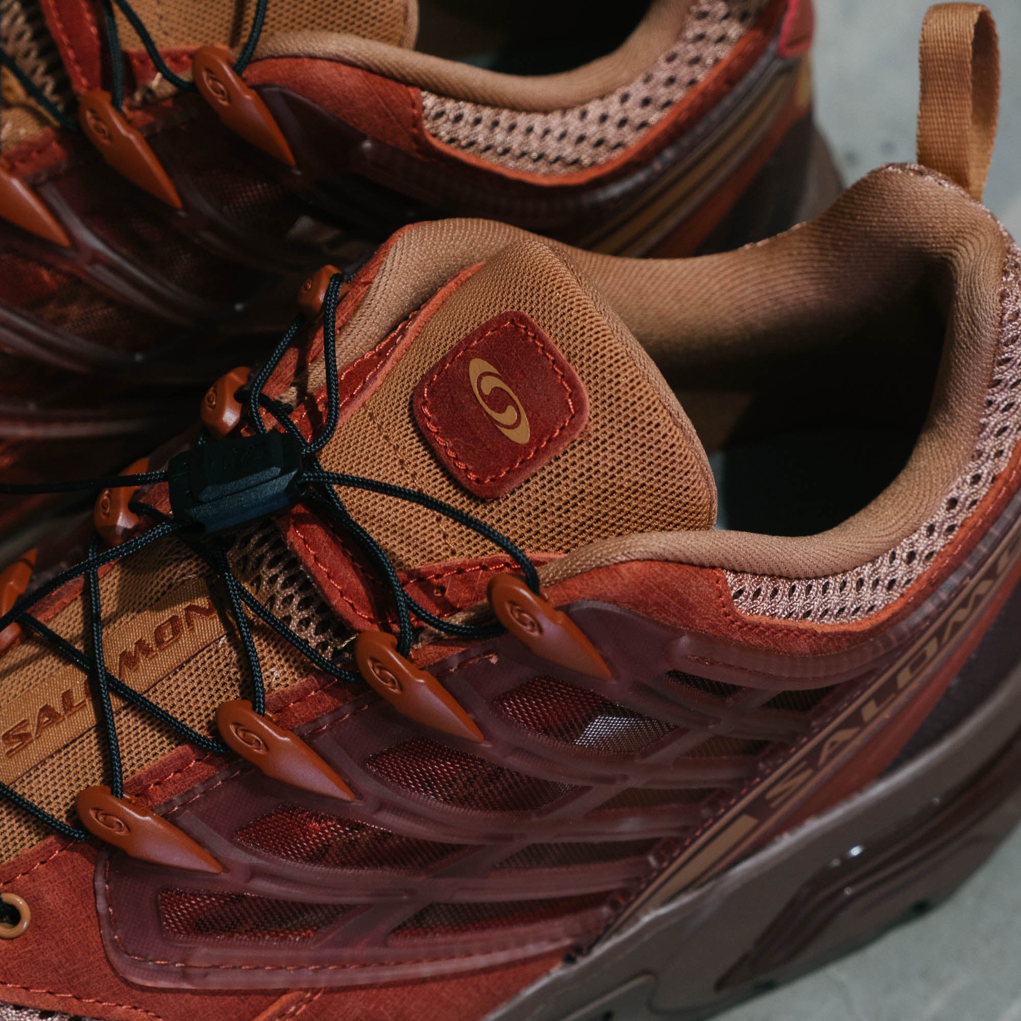 Salomon ACS Pro Red Ashes Shoes - Pecan Brown/Chili/Mustang