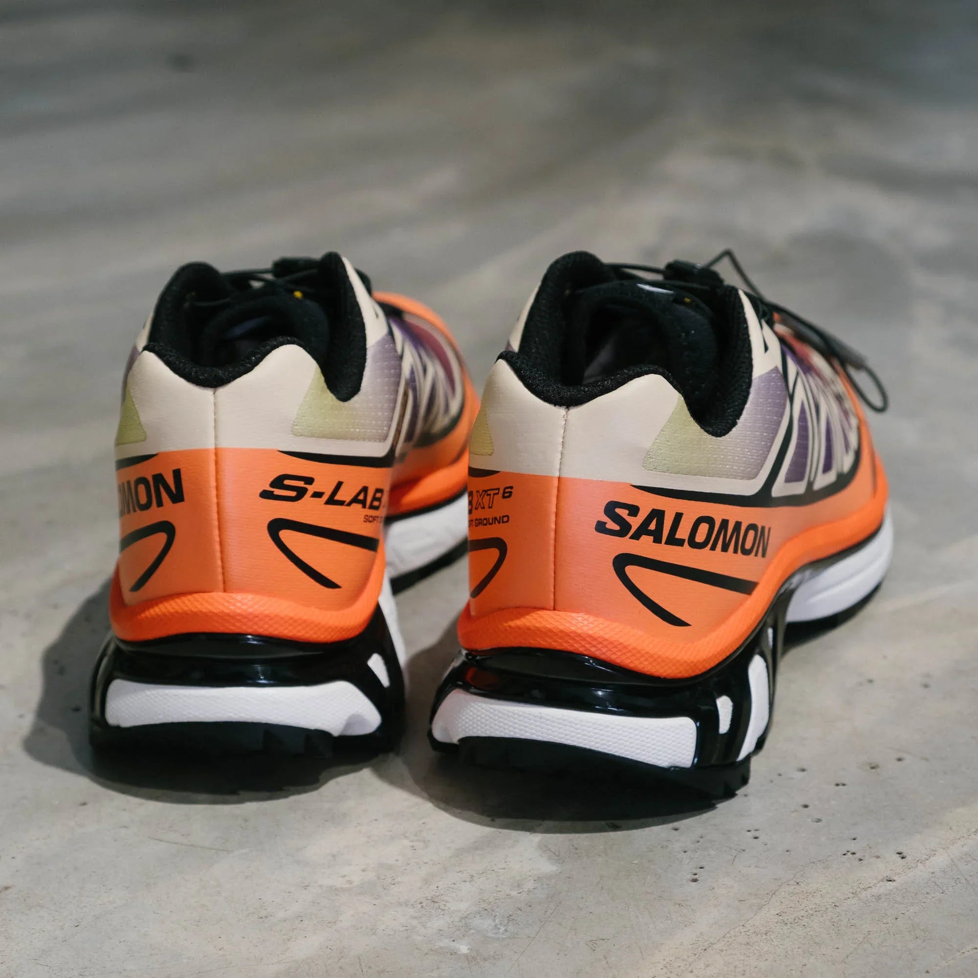 Salomon XT-6 Shoes - Black/Almond Cream/Dragon Fire - Never Never