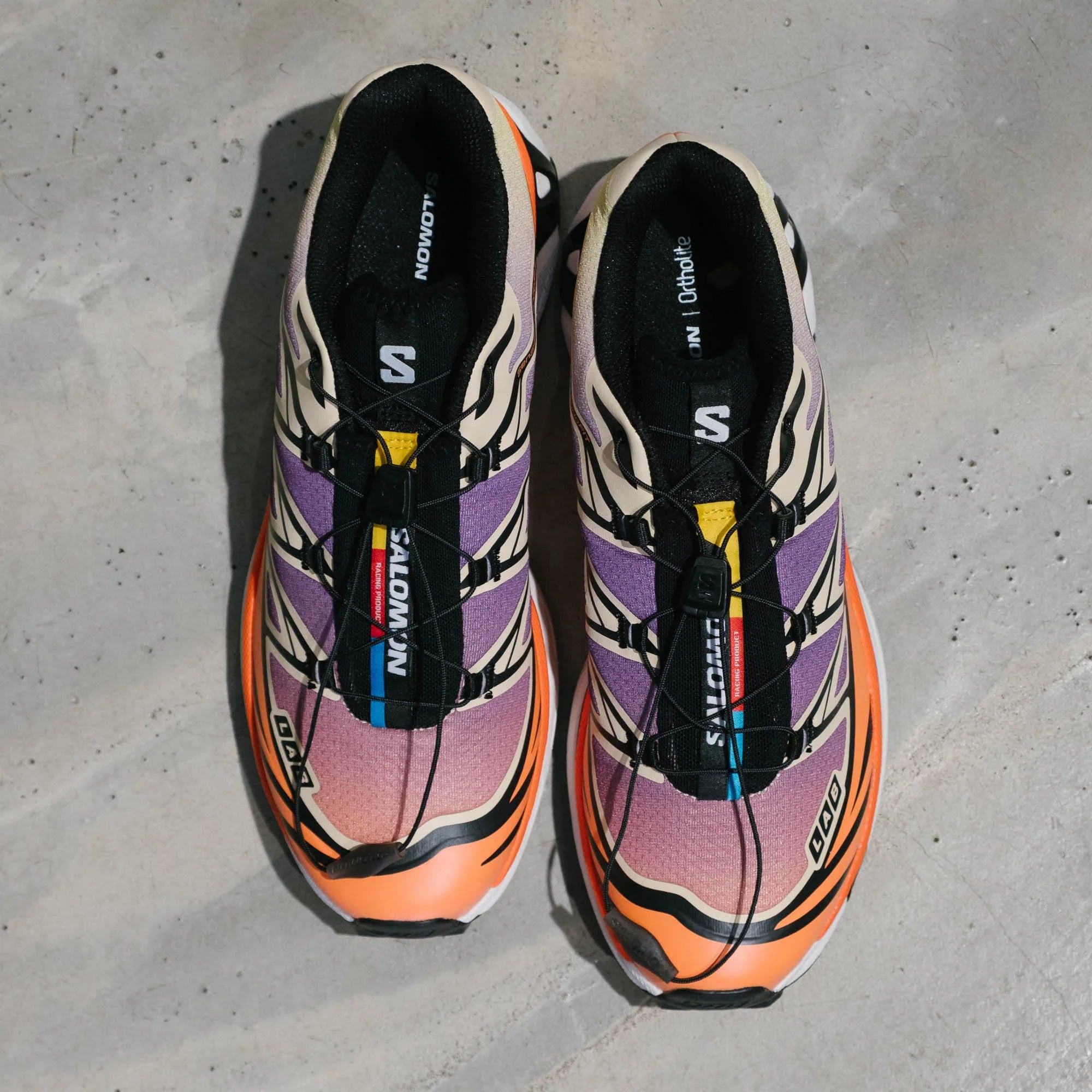 Salomon XT-6 Shoes - Black/Almond Cream/Dragon Fire - Never Never