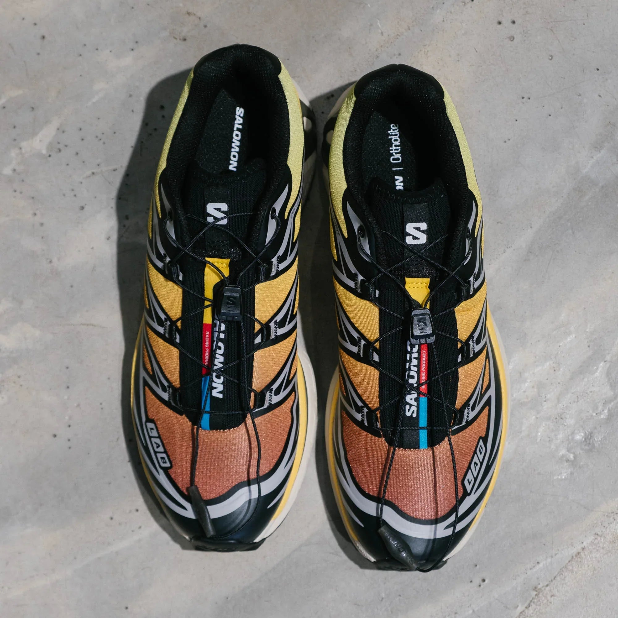 Salomon XT-6 Shoes - Black/Grape Leaf/Beach Ball - Never Never