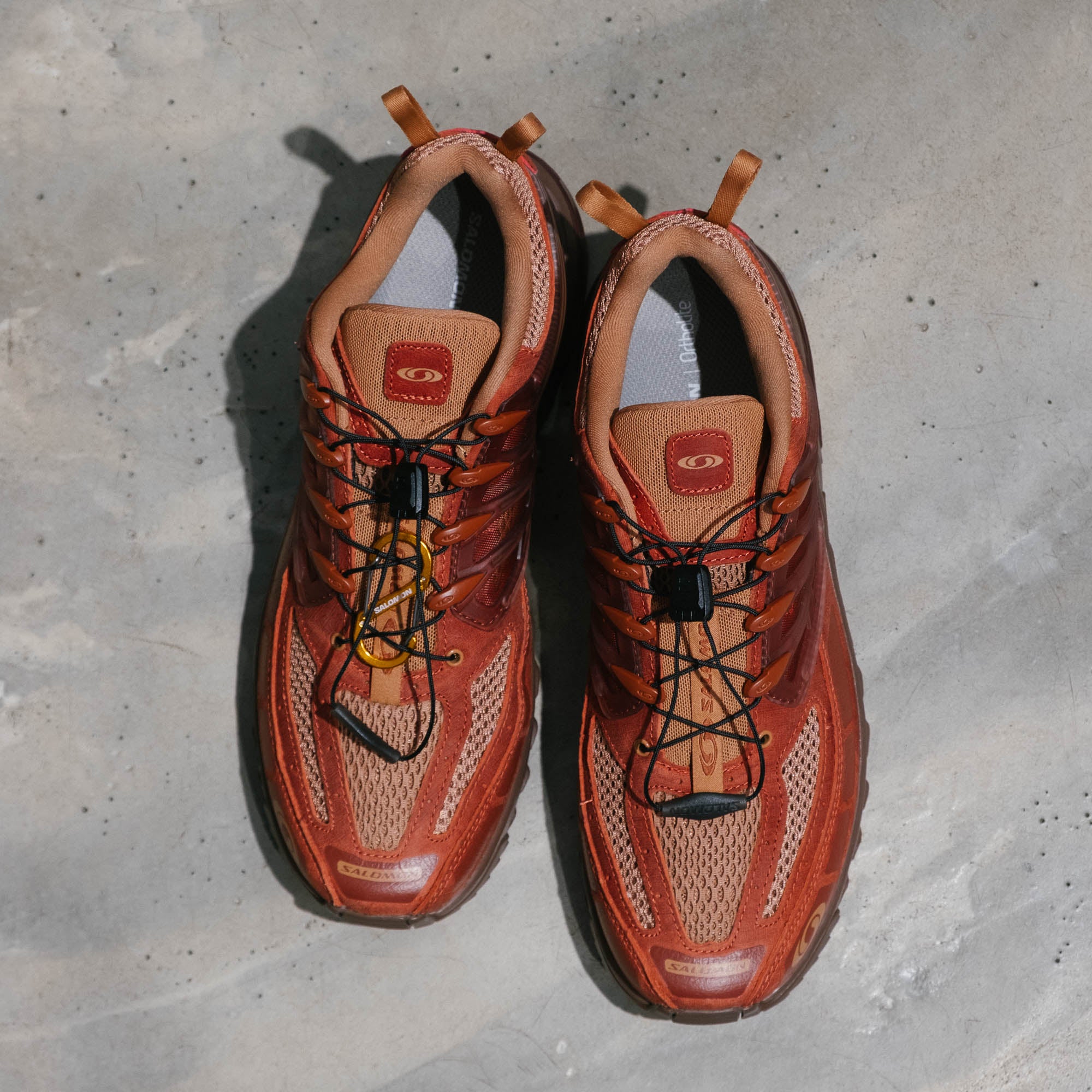 Salomon ACS Pro Red Ashes Shoes - Pecan Brown/Chili/Mustang