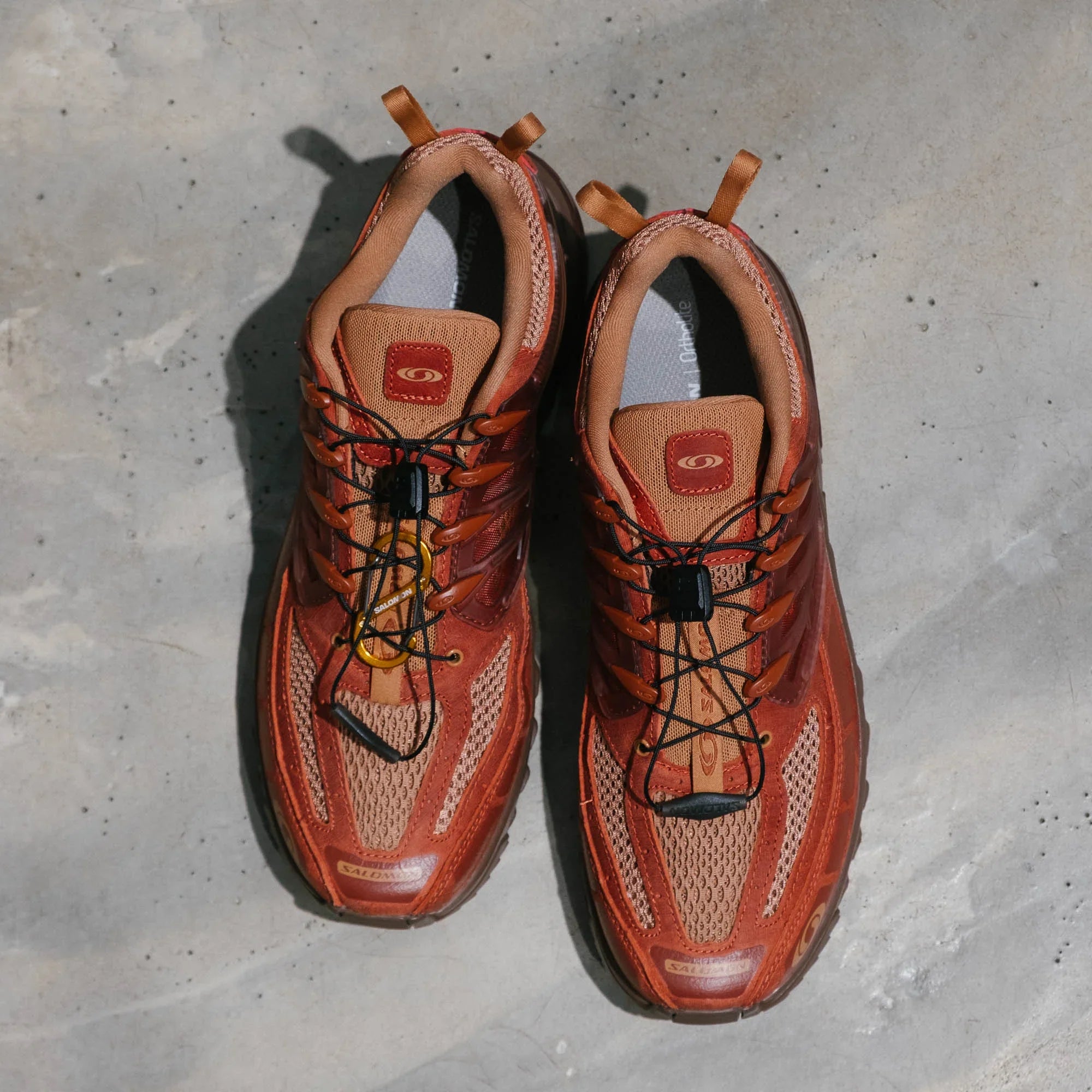 Salomon ACS Pro Red Ashes Shoes - Pecan Brown/Chili/Mustang - Never Never