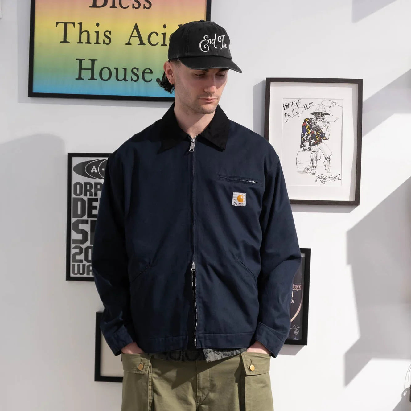 Carhartt WIP OG Detroit Jacket - Deep Night/Black Rinsed - Never Never