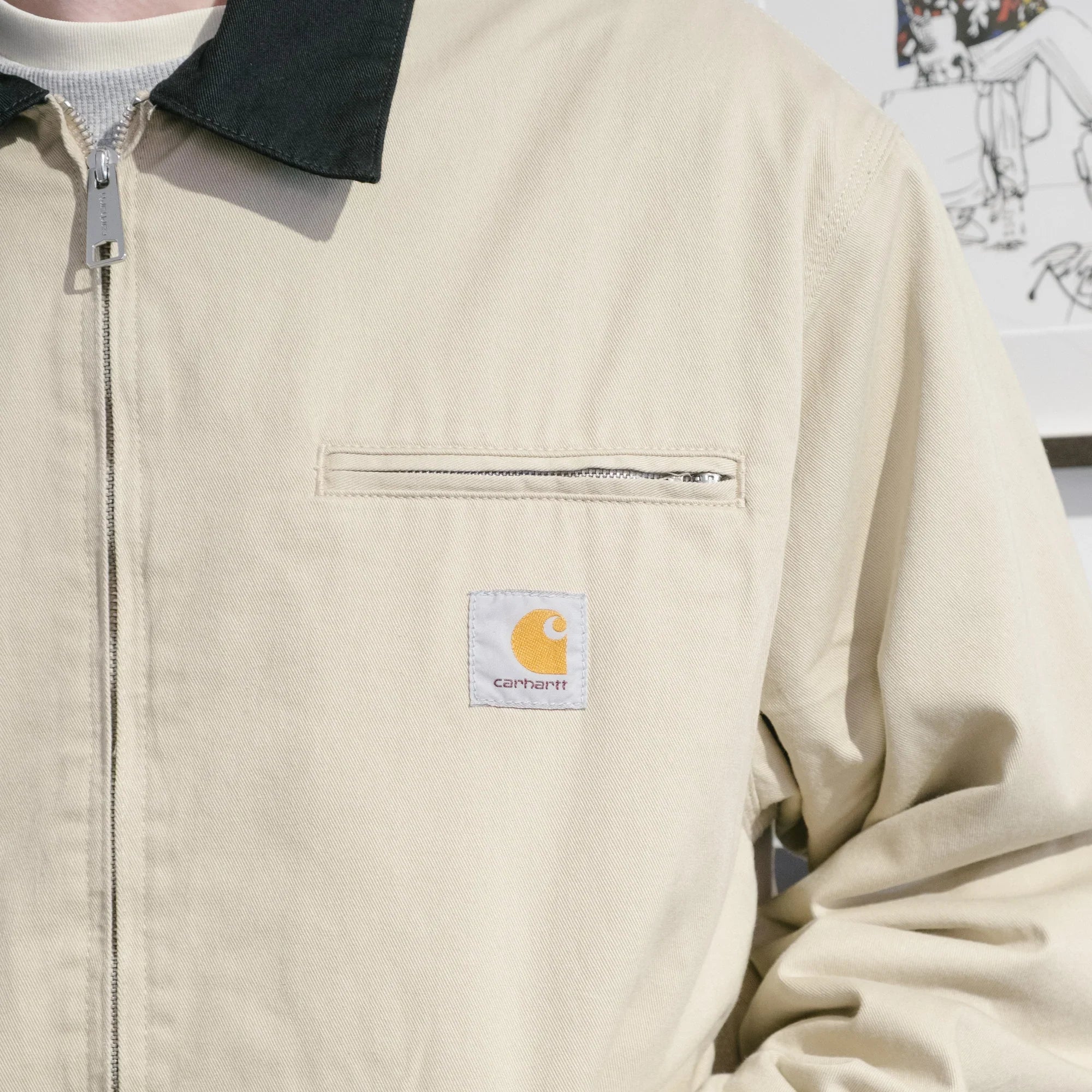 Carhartt WIP OG Detroit Jacket - Barchan/Black Rinsed - Never Never