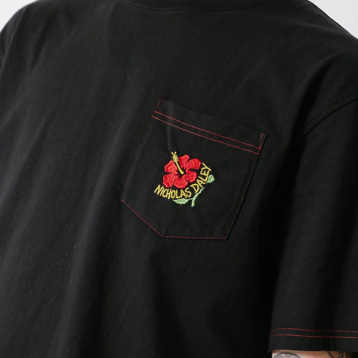 Nicholas Daley Hibiscus T-Shirt - Black