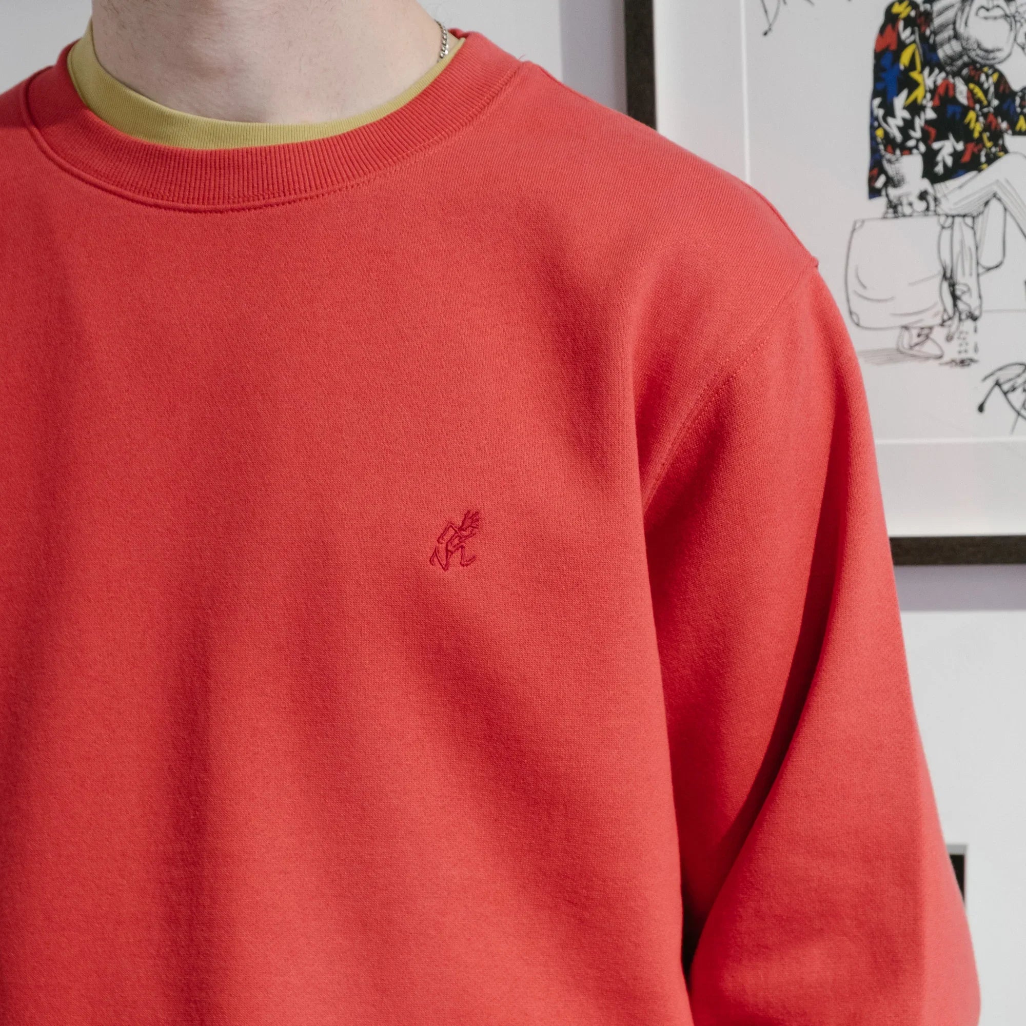 Gramicci One Point Crew Sweatshirt - Crimson Red - Never Never