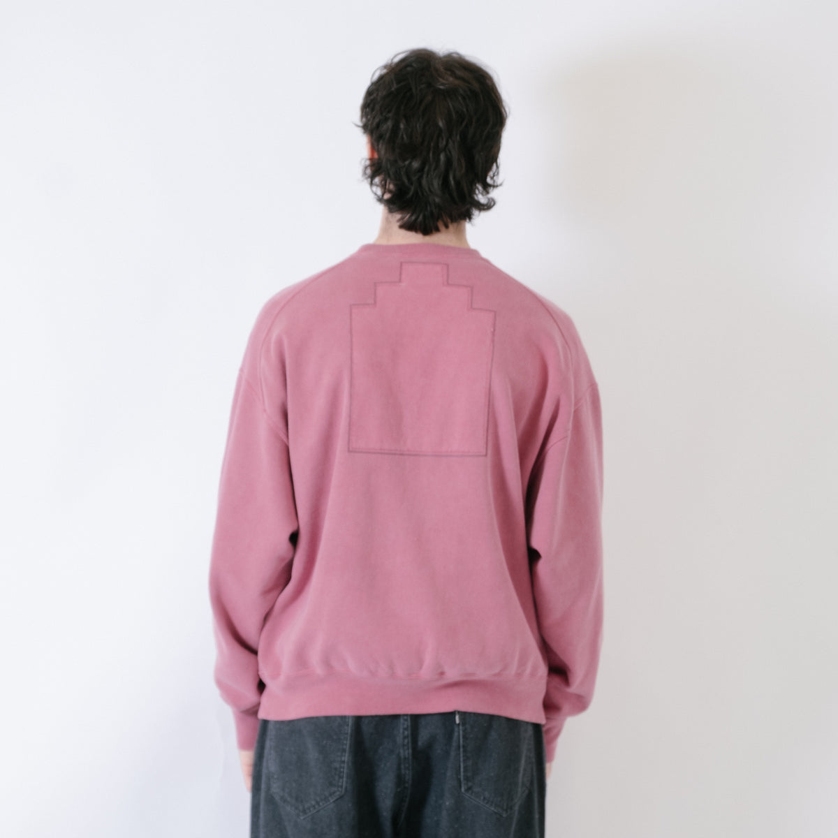 Cav Empt Overdye Panel Shoulder Crew Neck Sweater - Red