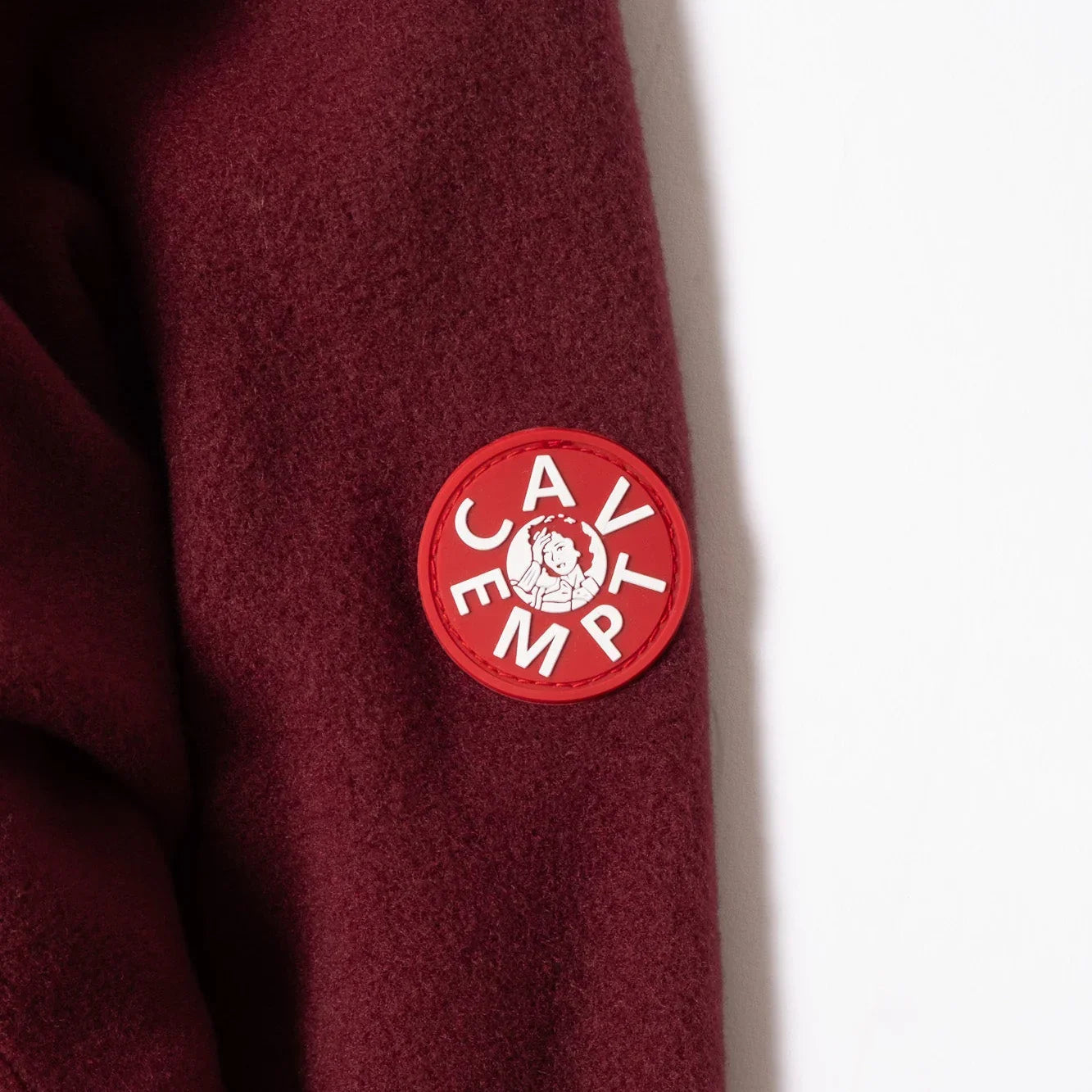 Cav Empt Fleece Half Zip Up - Burgundy - Never Never