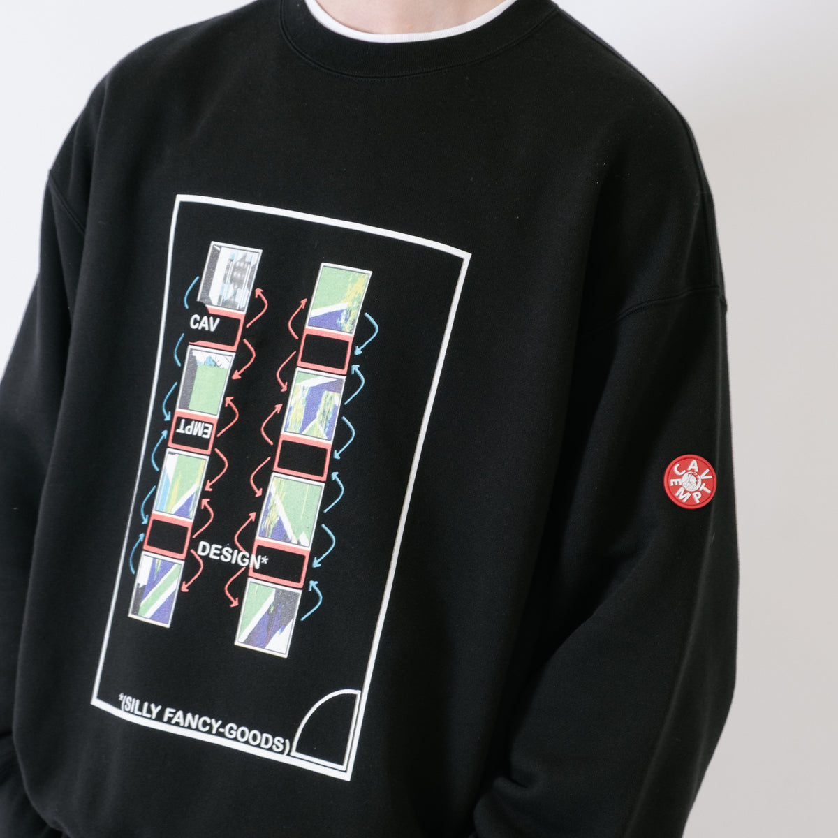 Cav Empt MD Charged Crew Neck Sweater - Black