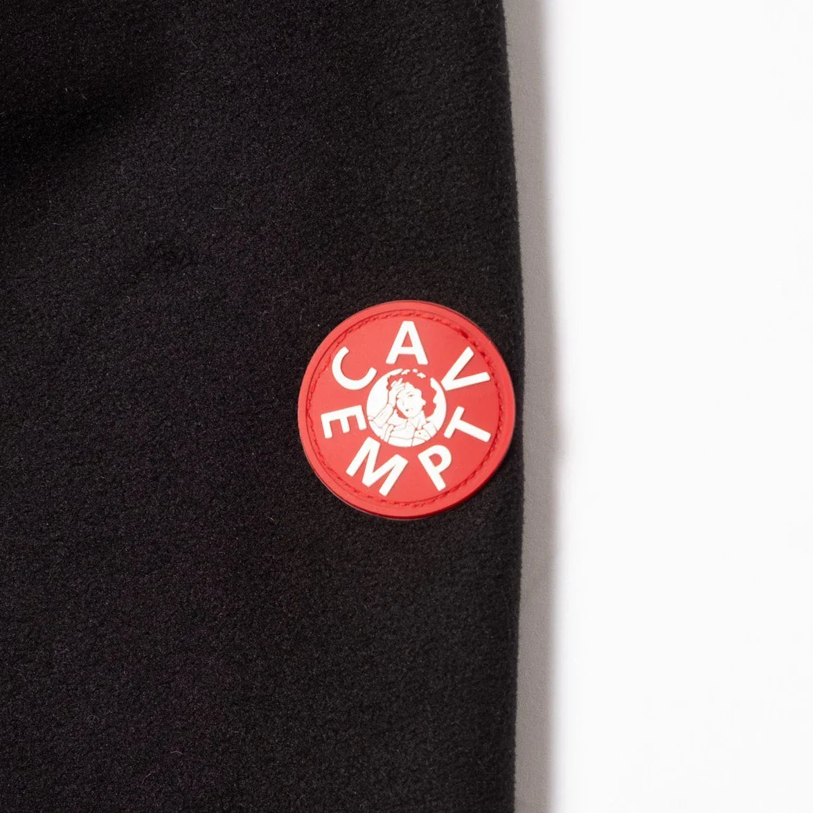 Cav Empt Attached Hood Fleece Zip Up - Black - Never Never