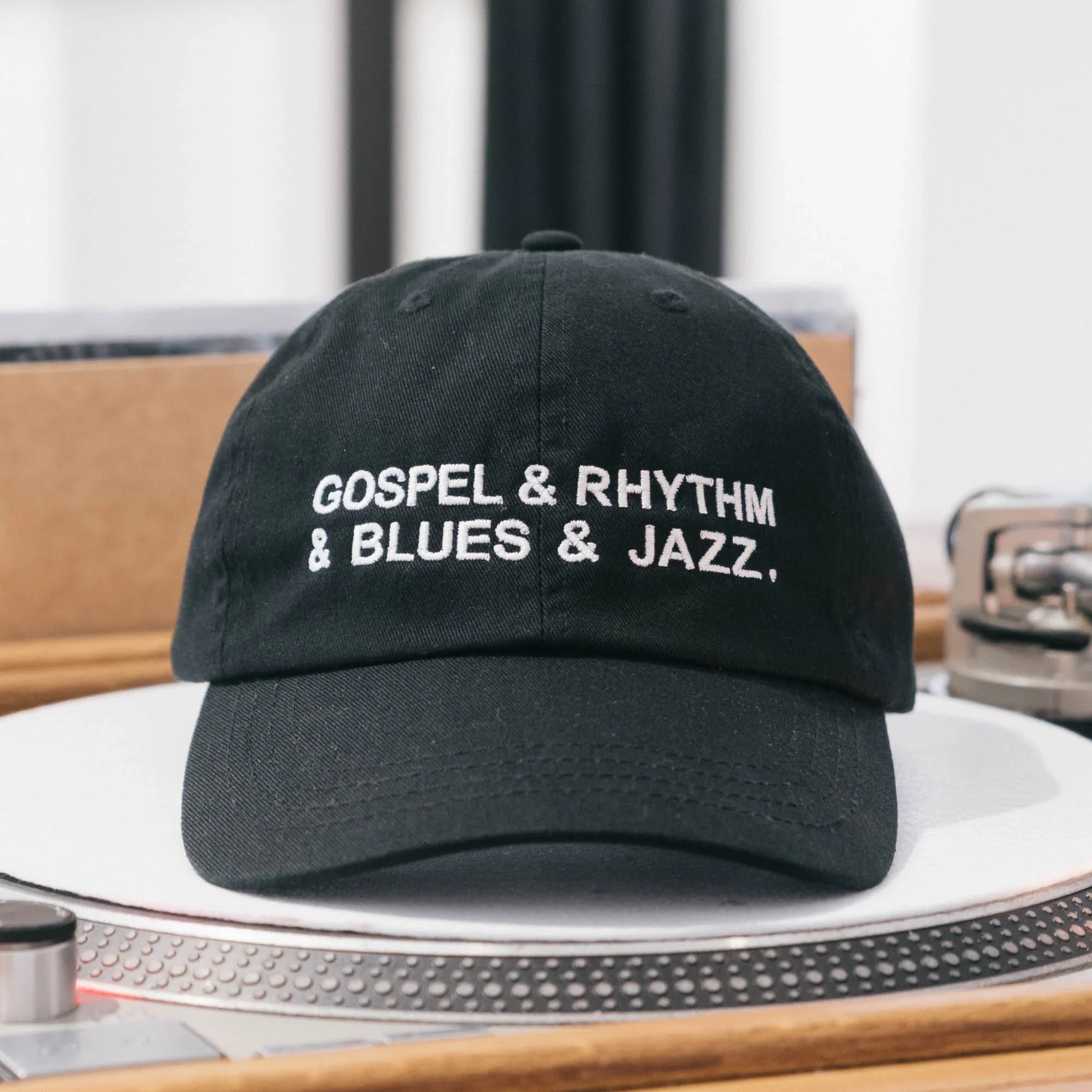 Easy Listening Gospel & Rhythm & Blues & Jazz Embroidered Hat - Black
