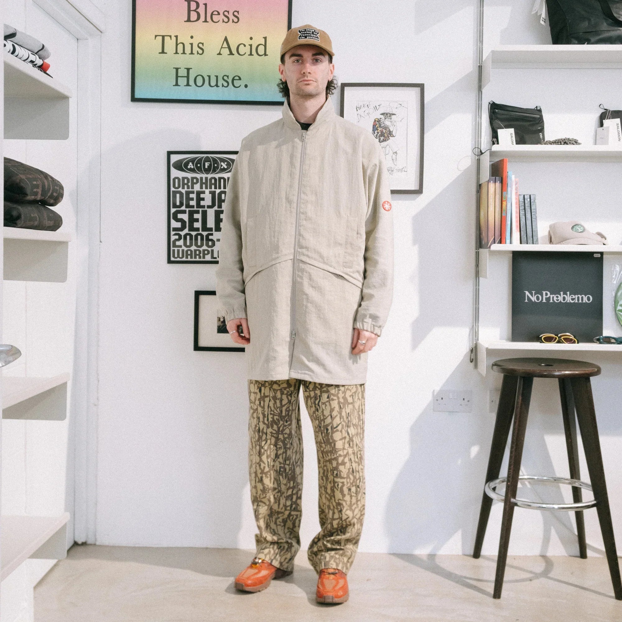 Cav Empt Solid Nylon Wing Coat - Grey - Never Never