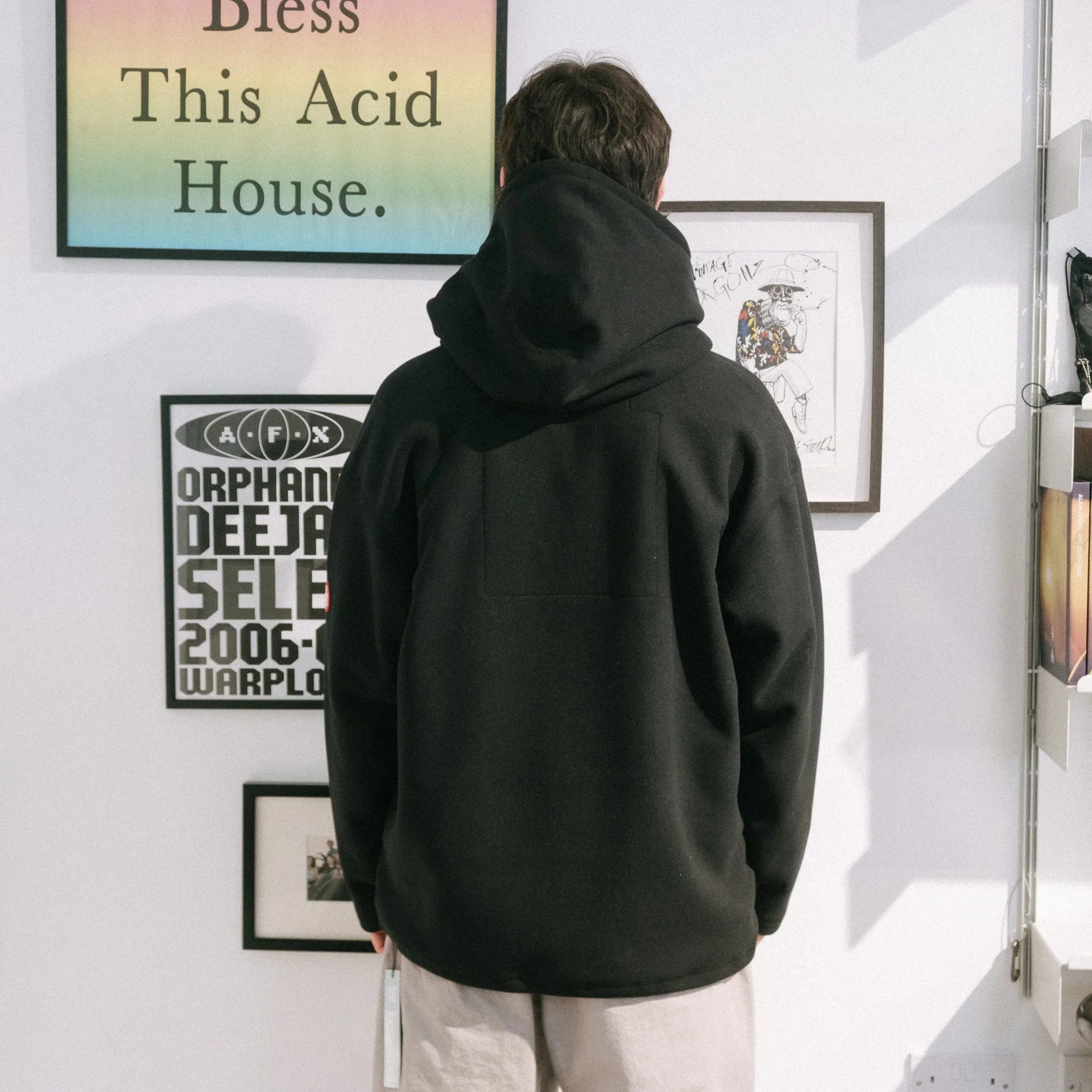 Cav Empt Attached Hood Fleece Zip Up - Black - Never Never