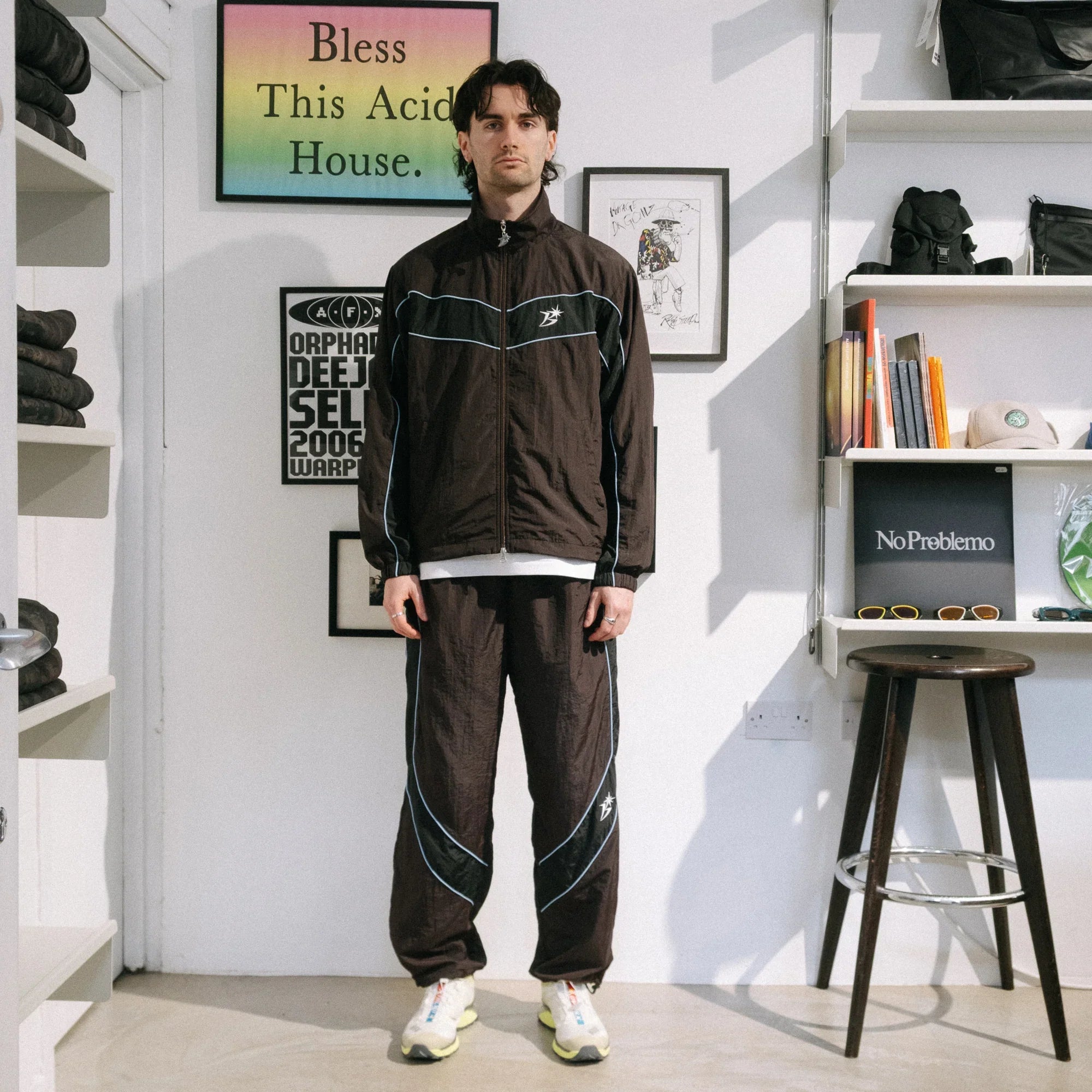 BoTT Paneled Track Pant - Brown