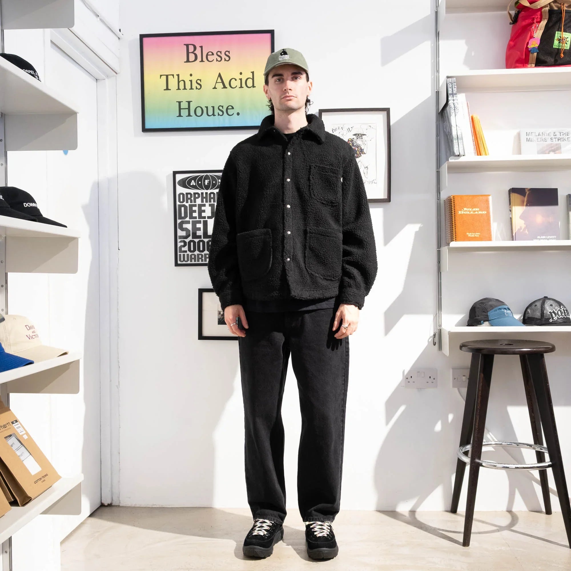 Fucking Awesome Pile Fleece Overshirt - Black