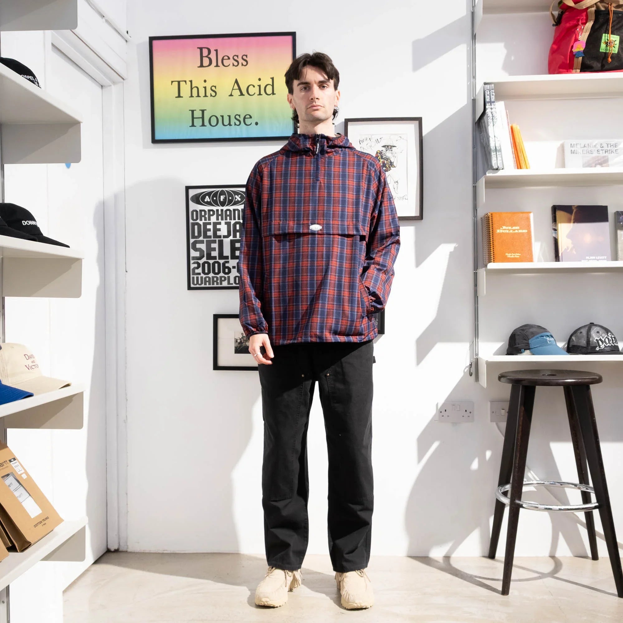 Fucking Awesome Plaid Anorak - Maroon