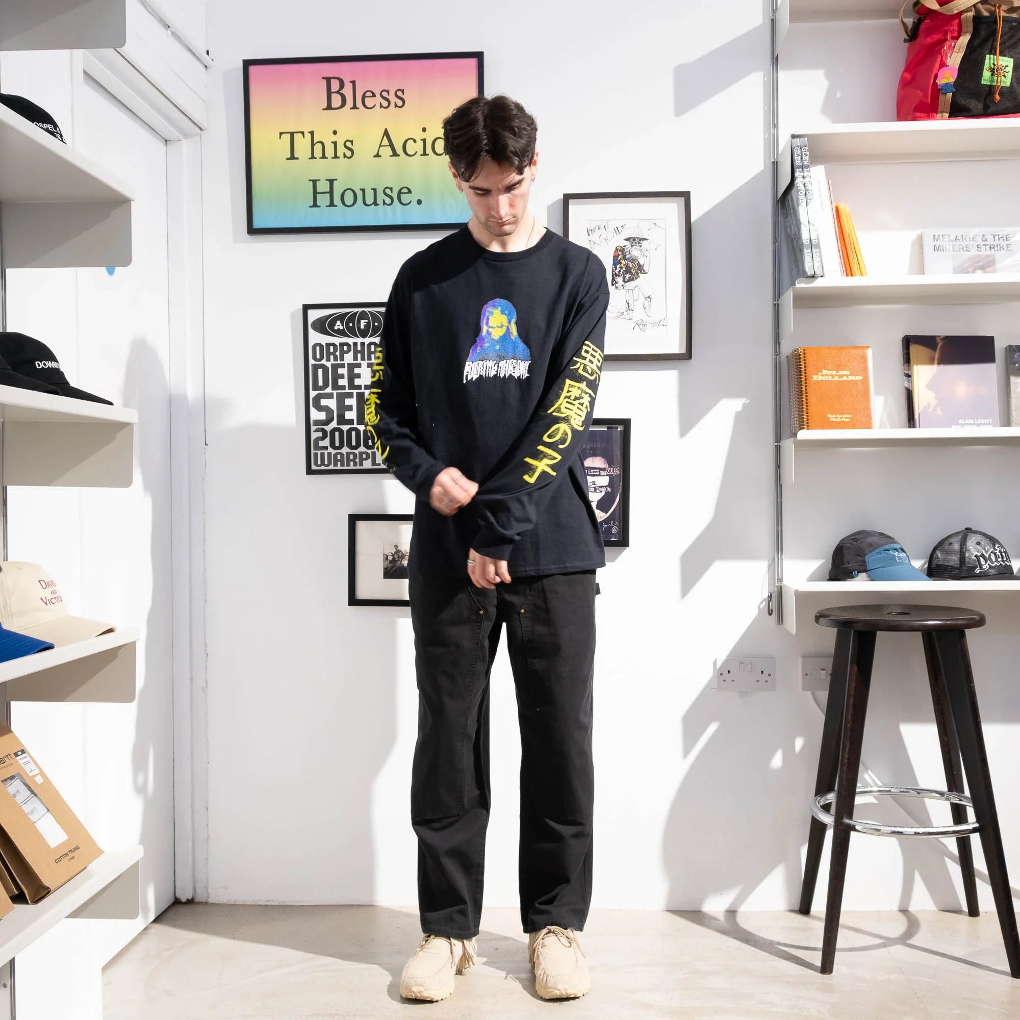 Fucking Awesome Shinkoku LS Tee - Black