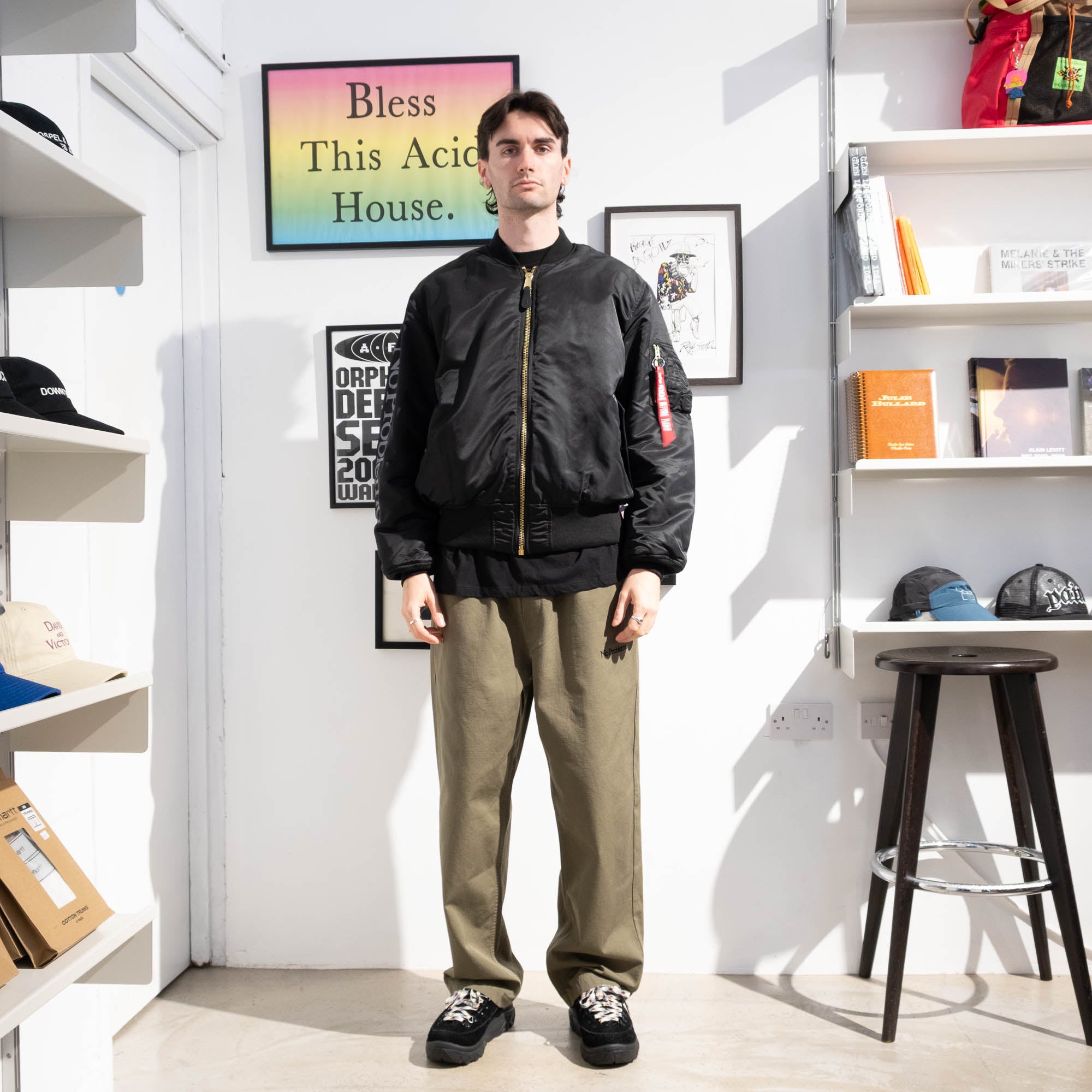 No Problemo x Alpha Industries No War MA-1 Jacket - Black
