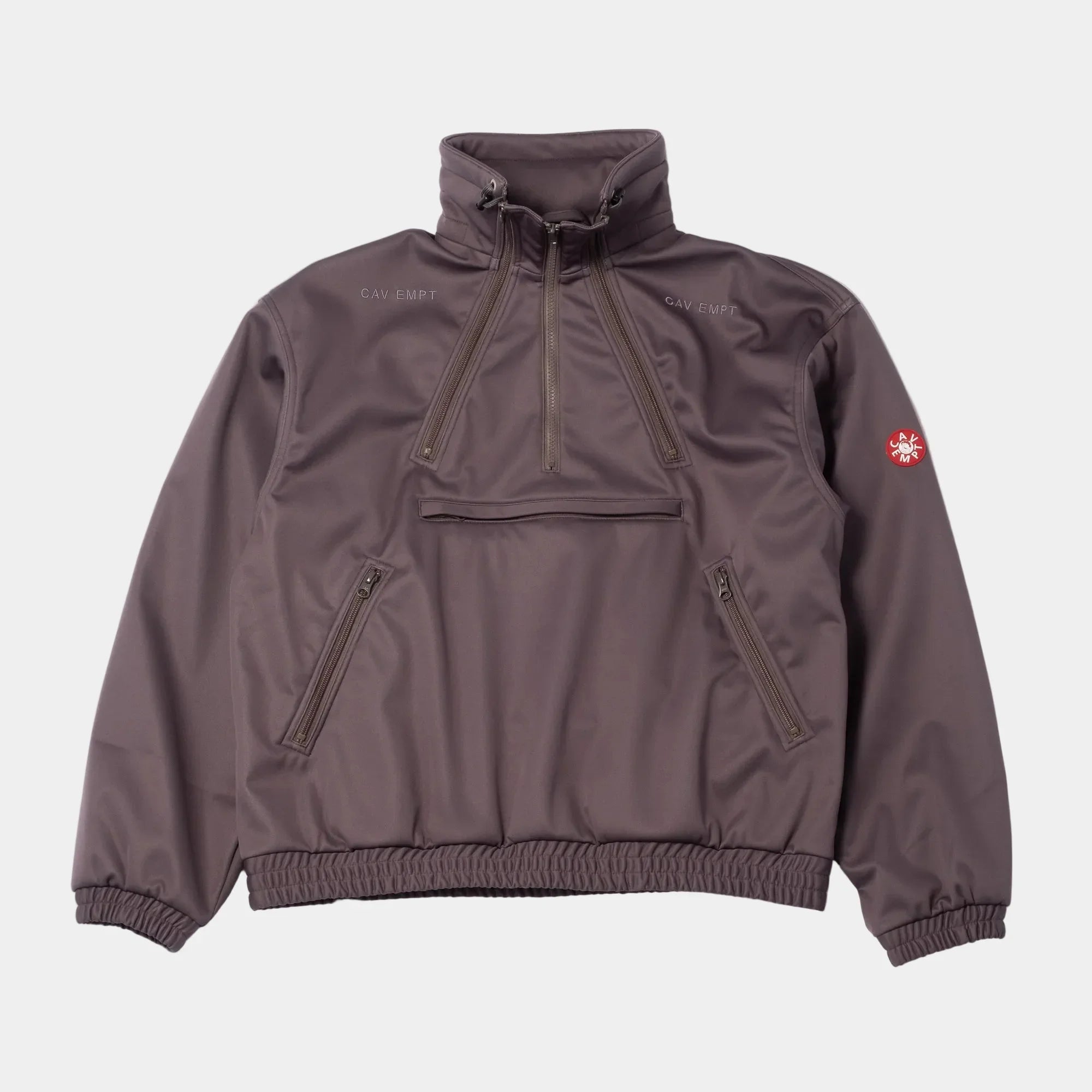 Cav Empt Fleece Back Half Zip - Grey