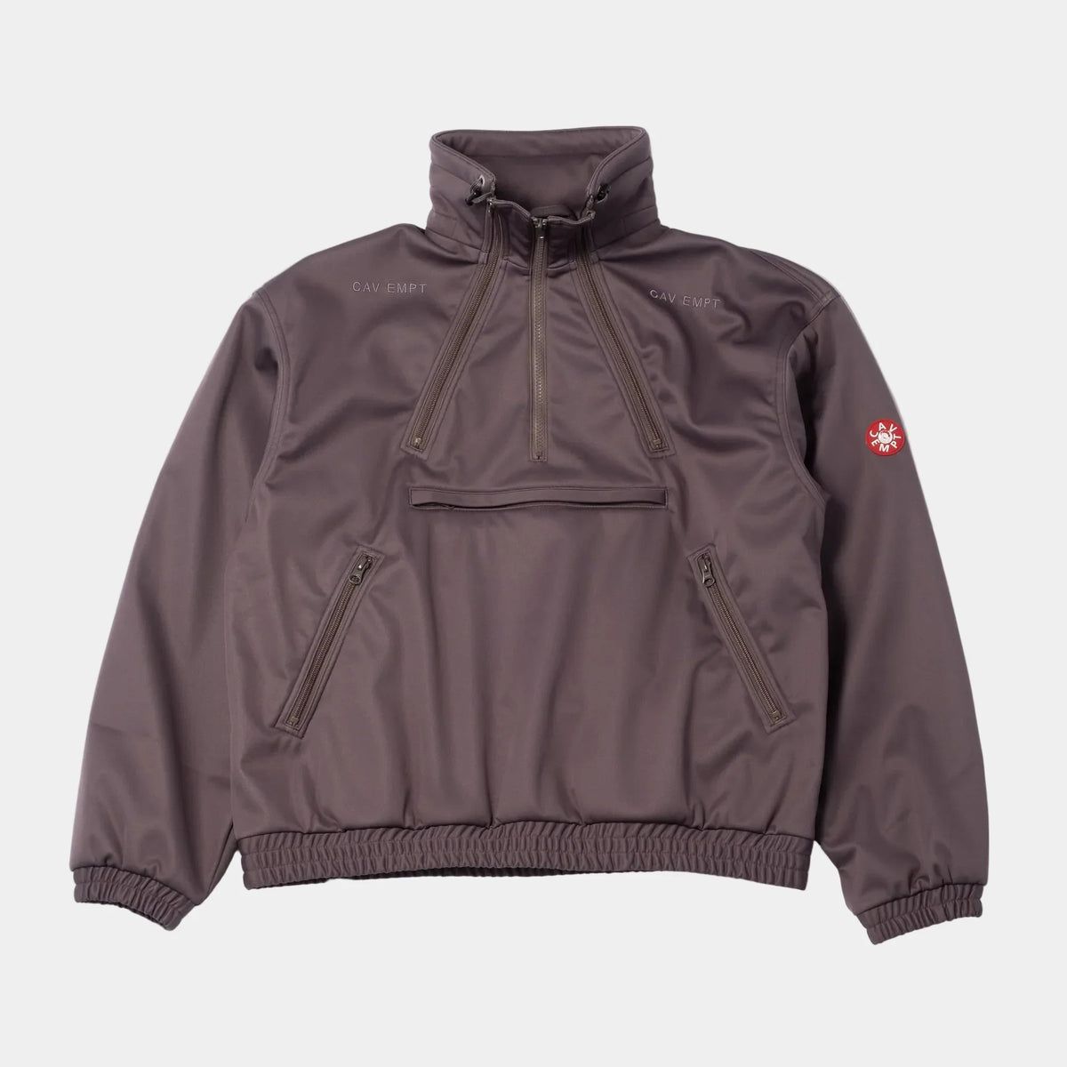 Cav Empt Fleece Back Half Zip - Grey
