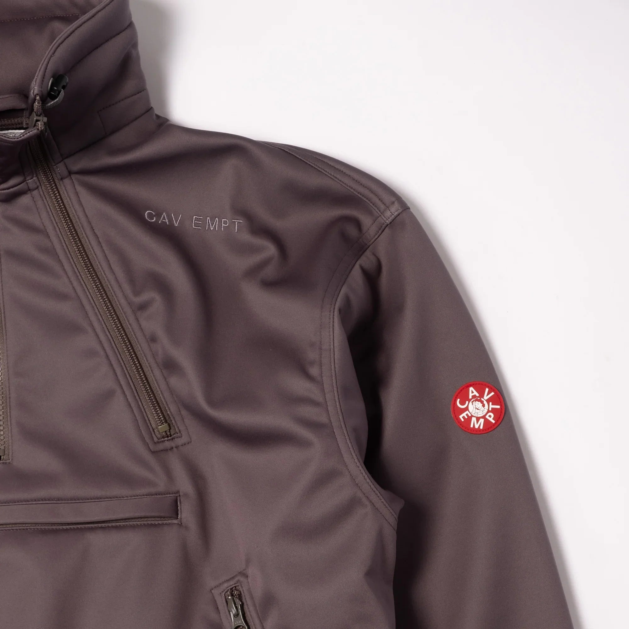 Cav Empt Fleece Back Half Zip - Grey