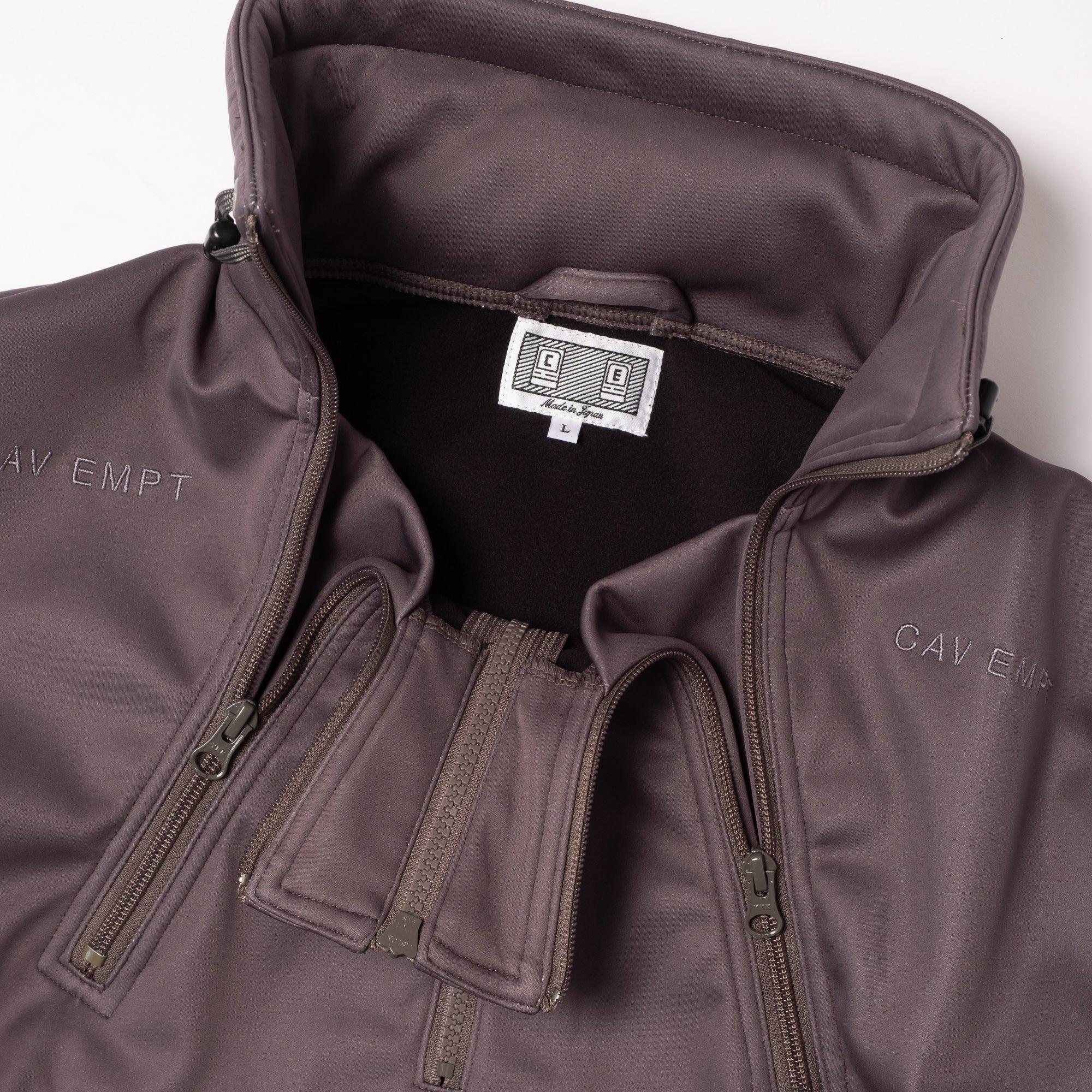 Cav Empt Fleece Back Half Zip - Grey