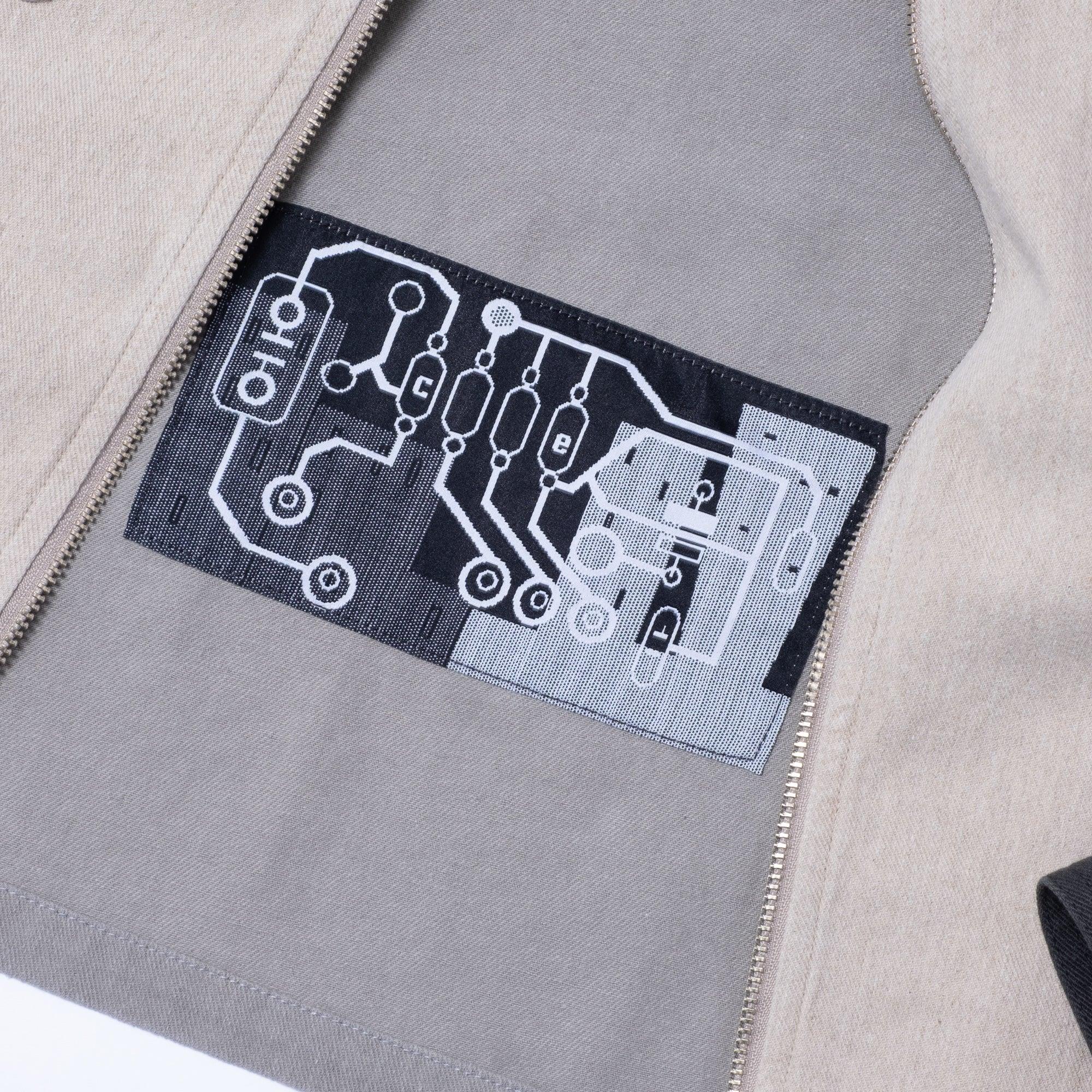 Cav Empt Stripe Cut Short Shirt Jacket - Grey