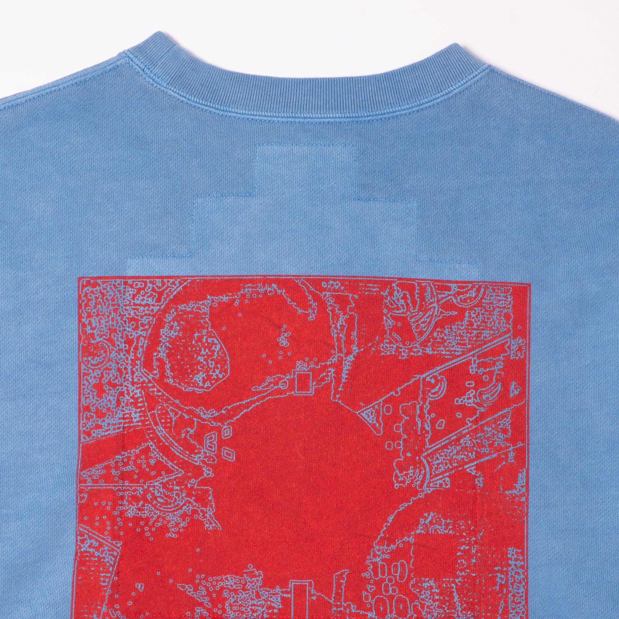 Cav Empt Overdye MD PLain Speech Crew Neck Sweater - Blue